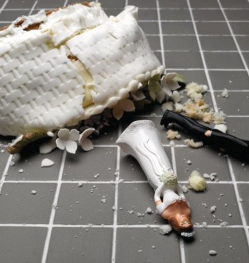 Kaputte Hochzeitstorte