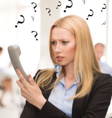 Frau mit Telefon