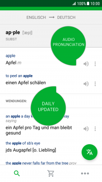 PONS Dictionary App daily updated and pronunciation function