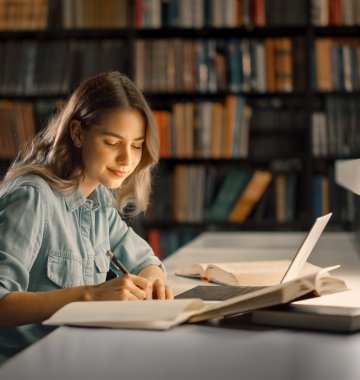 studierendes Mädchen