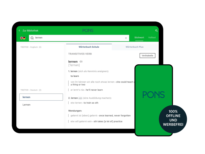 PONS Schule Wörterbuch-App