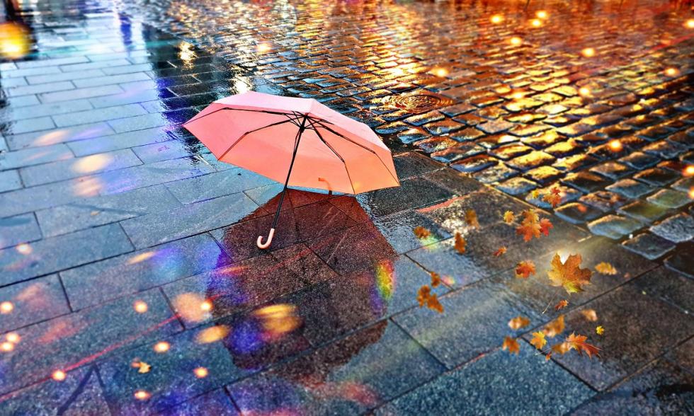Regenwetter Regenschirm