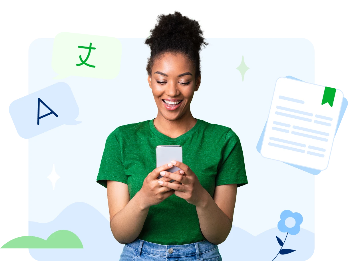 girl with a phone