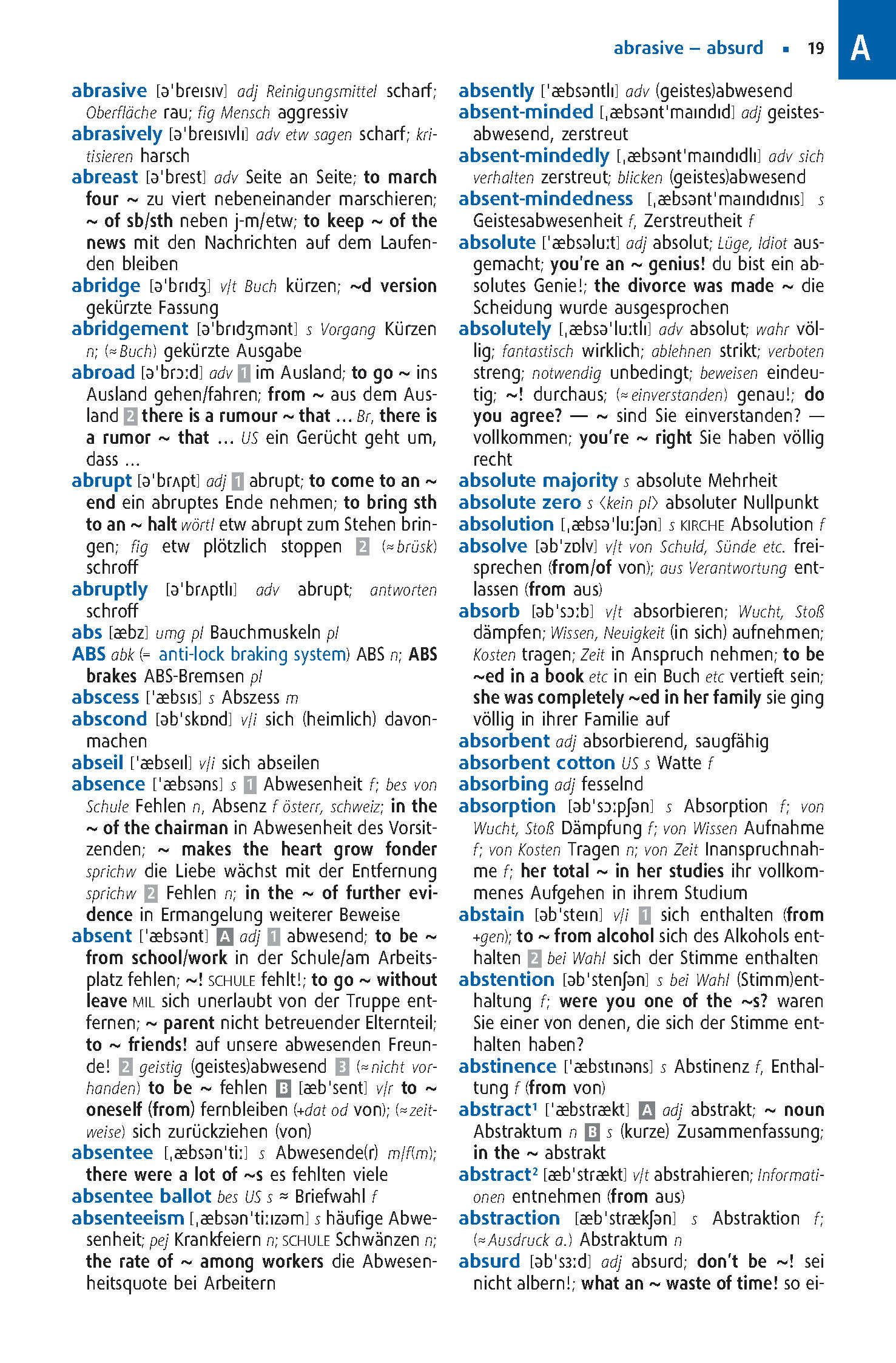 Langenscheidt Abitur-Wörterbuch Englisch Klausurausgabe