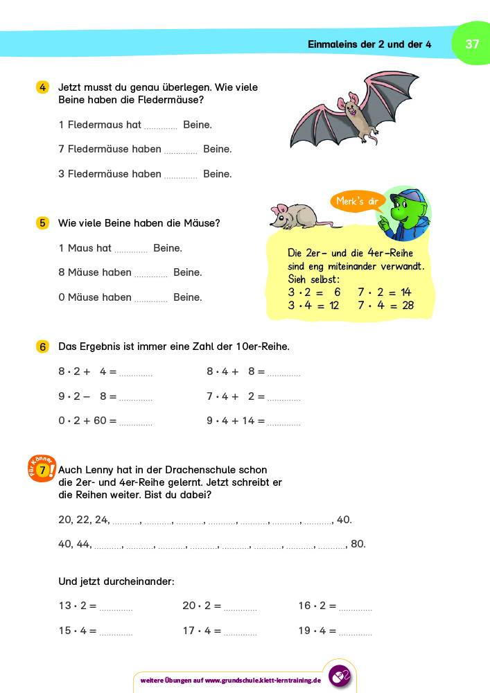 Klett Mein großes Trainingsbuch Mathematik 2. Klasse