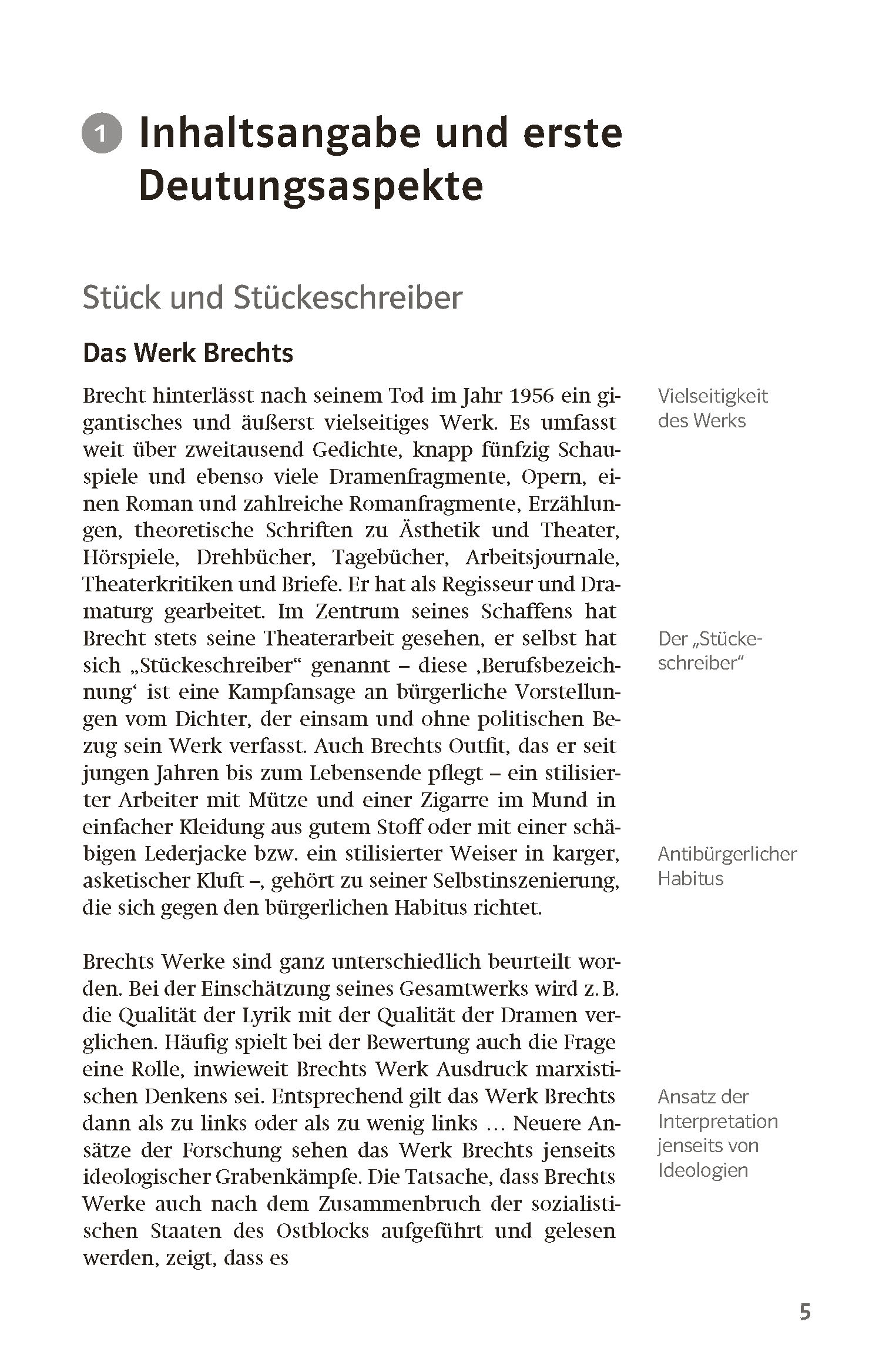 Klett Lektürehilfen Bertolt Brecht, Der gute Mensch von Sezuan