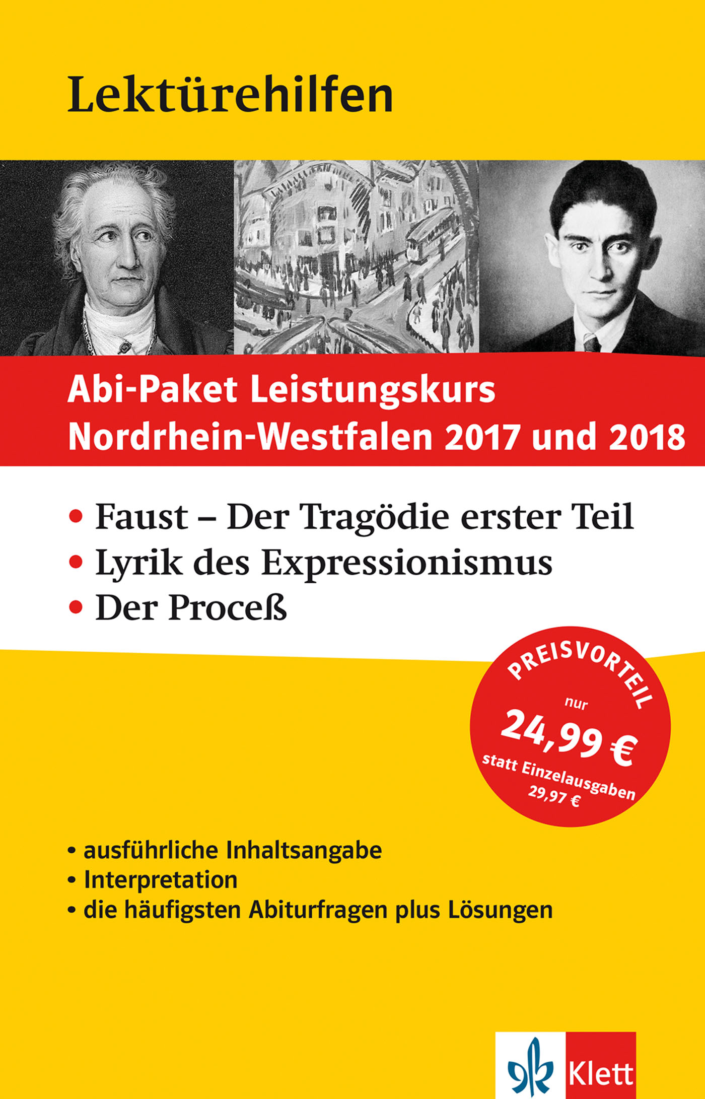 Klett Lektürehilfen Abi-Paket Leistungskurs Nordrhein-Westfalen 2017 und 2018