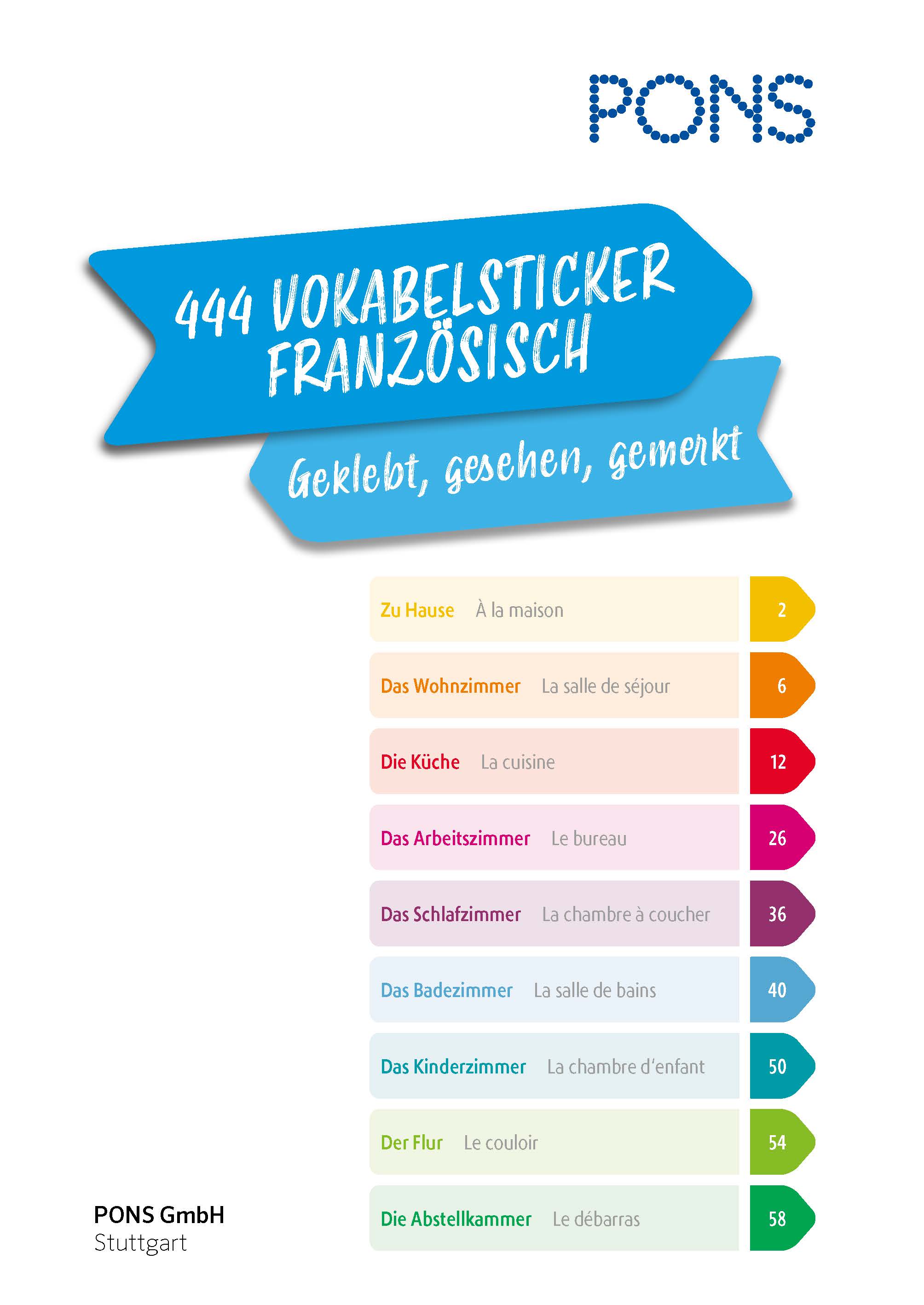 PONS 444 Vokabelsticker Französisch