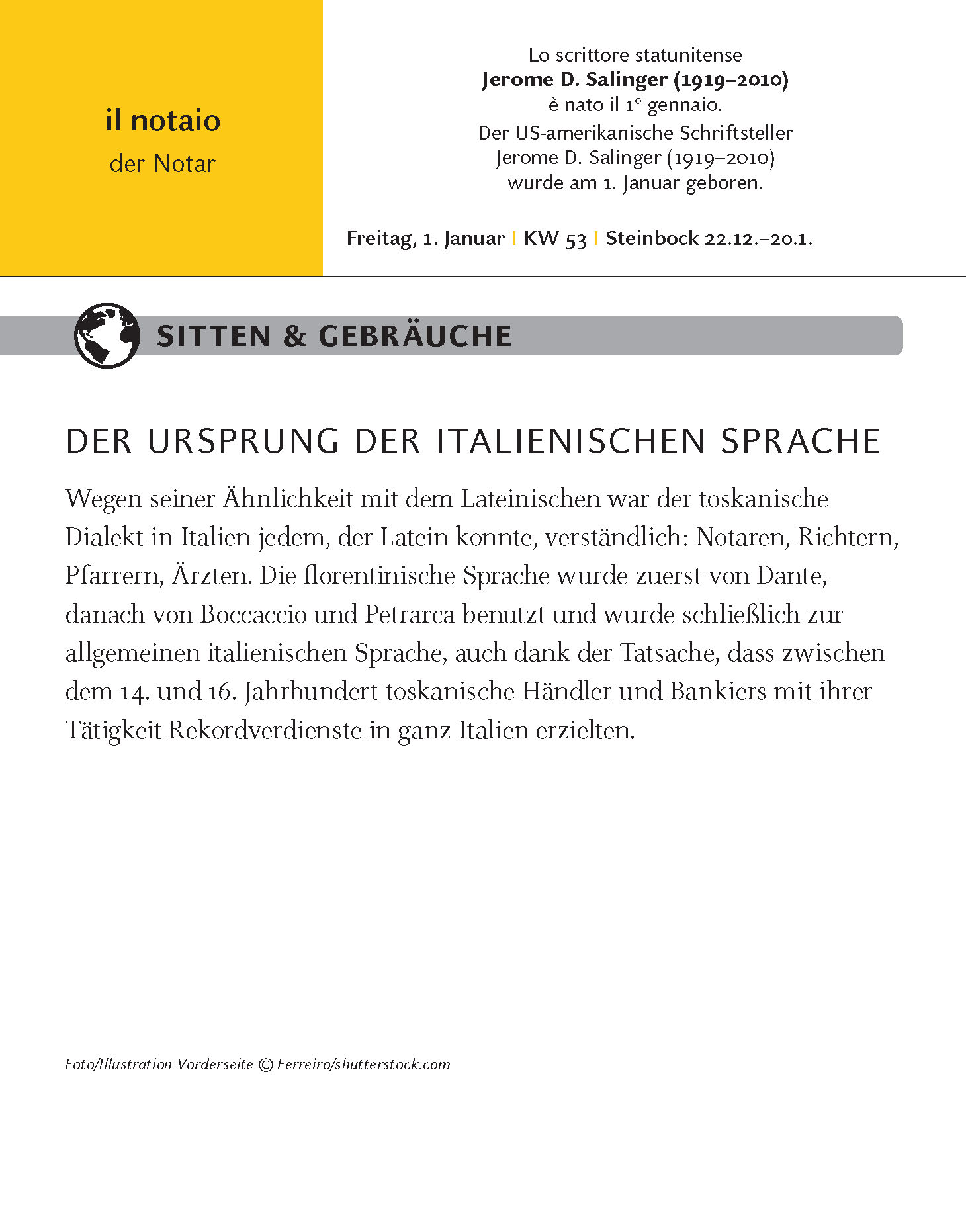 Langenscheidt Sprachkalender Italienisch 2021