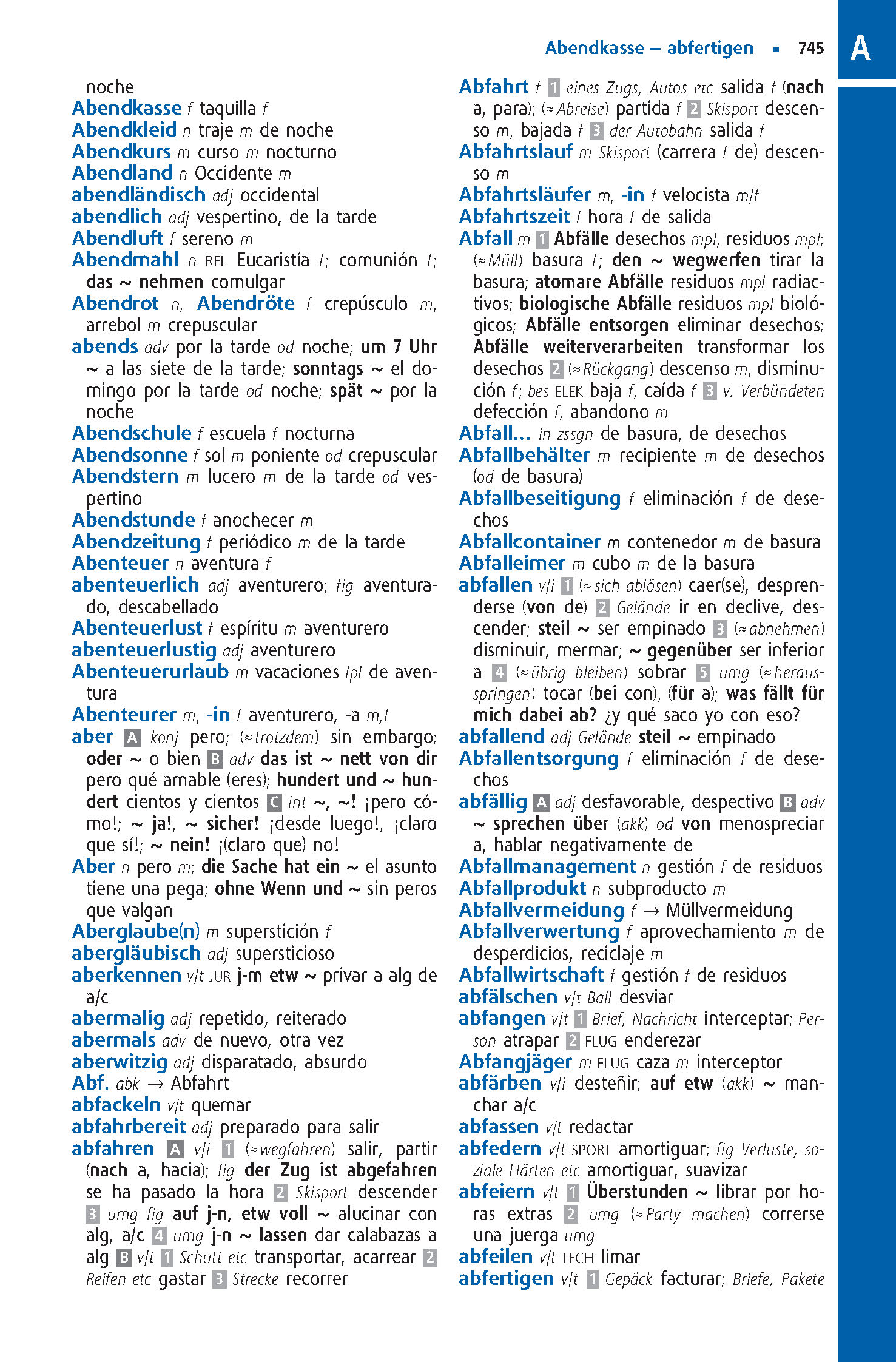 Langenscheidt Abitur-Wörterbuch Spanisch Klausurausgabe