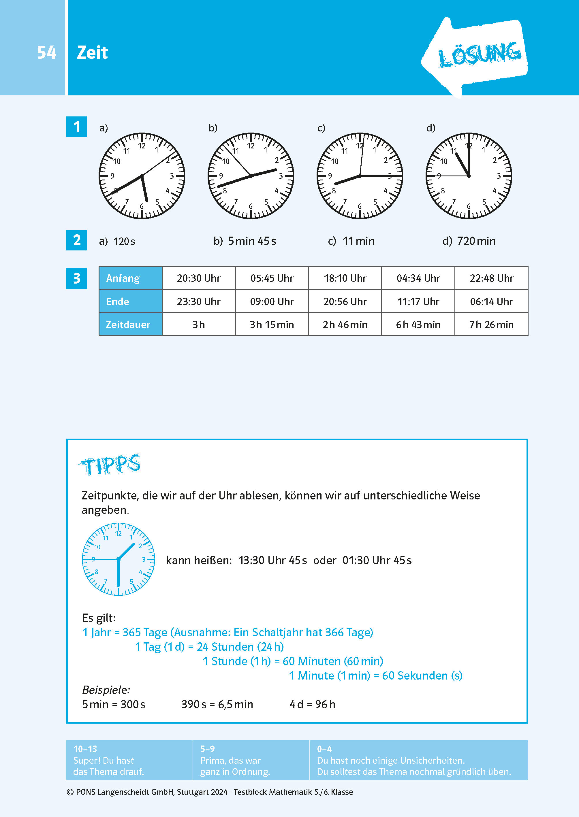 PONS Der große Testblock Mathematik 5./6. Klasse