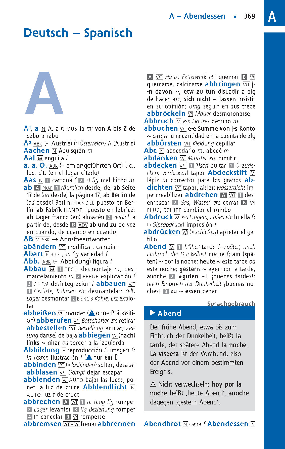 Langenscheidt Schulwörterbuch Spanisch