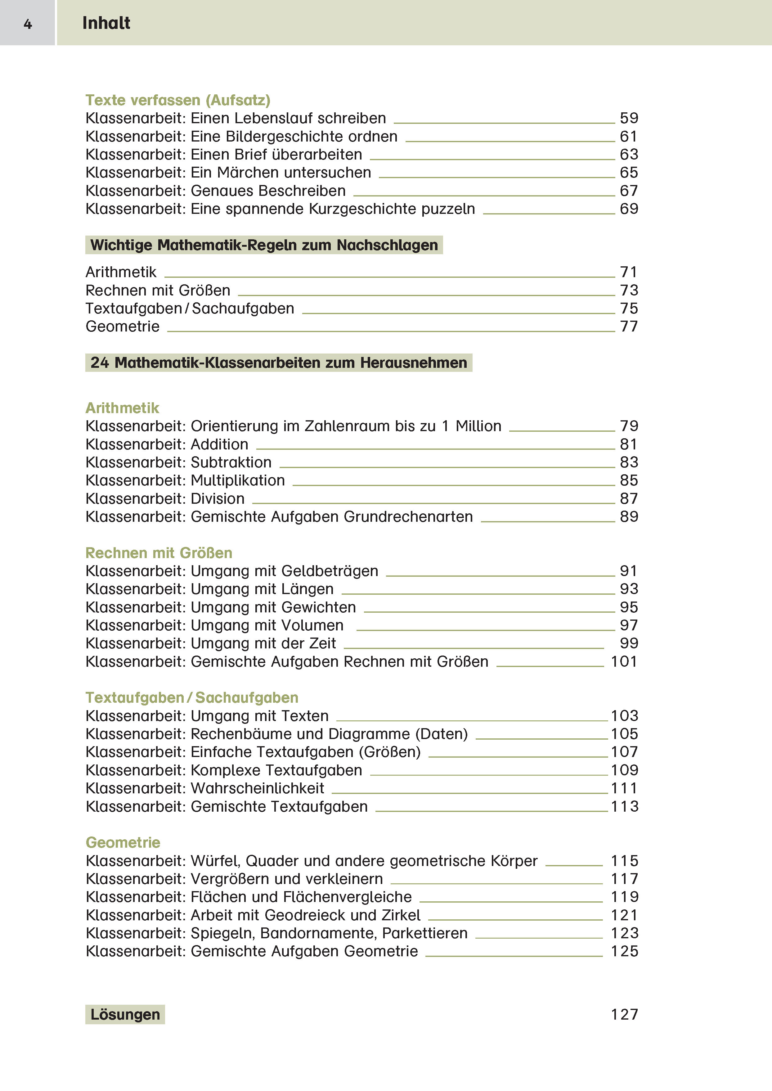 Klett Sicher ins Gymnasium Klassenarbeitstrainer Deutsch und Mathematik 4. Klasse