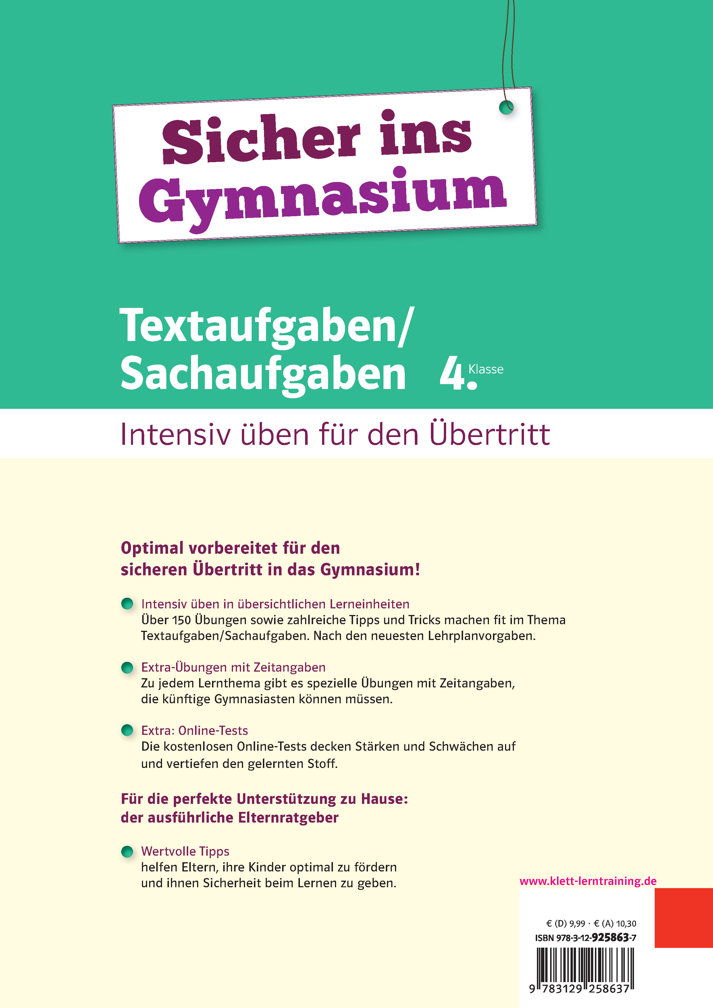 Klett Sicher ins Gymnasium Textaufgaben/Sachaufgaben 4. Klasse