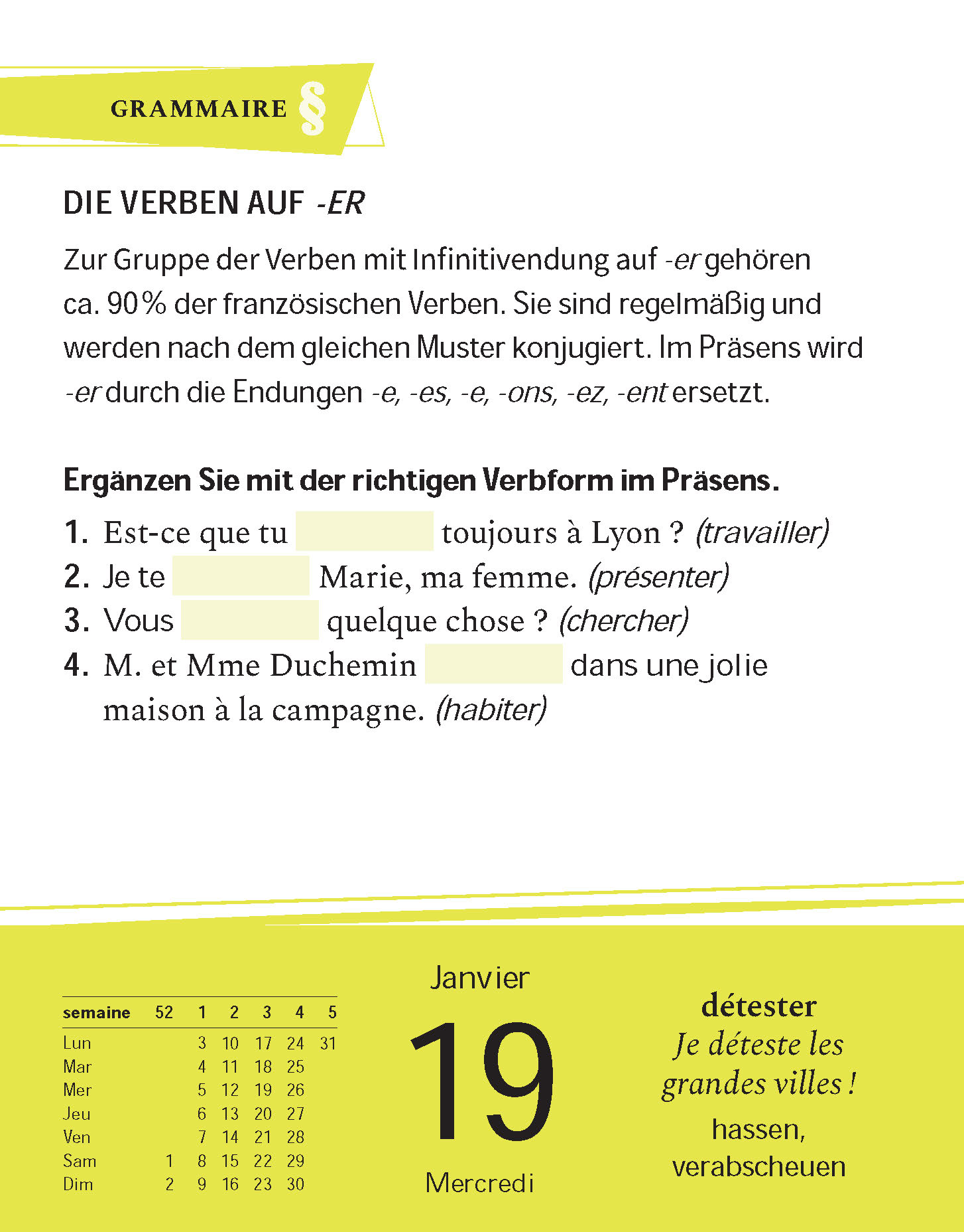 Langenscheidt Sprachkalender Französisch 2022