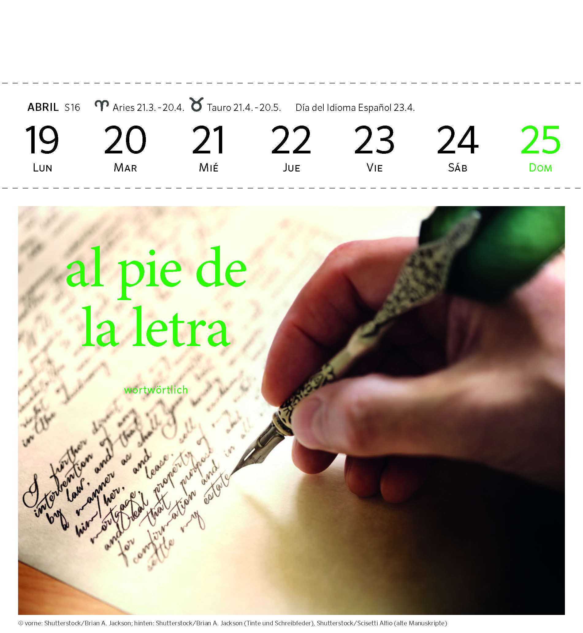 PONS Sprachkalender 2021 SPANISCH Woche für Woche