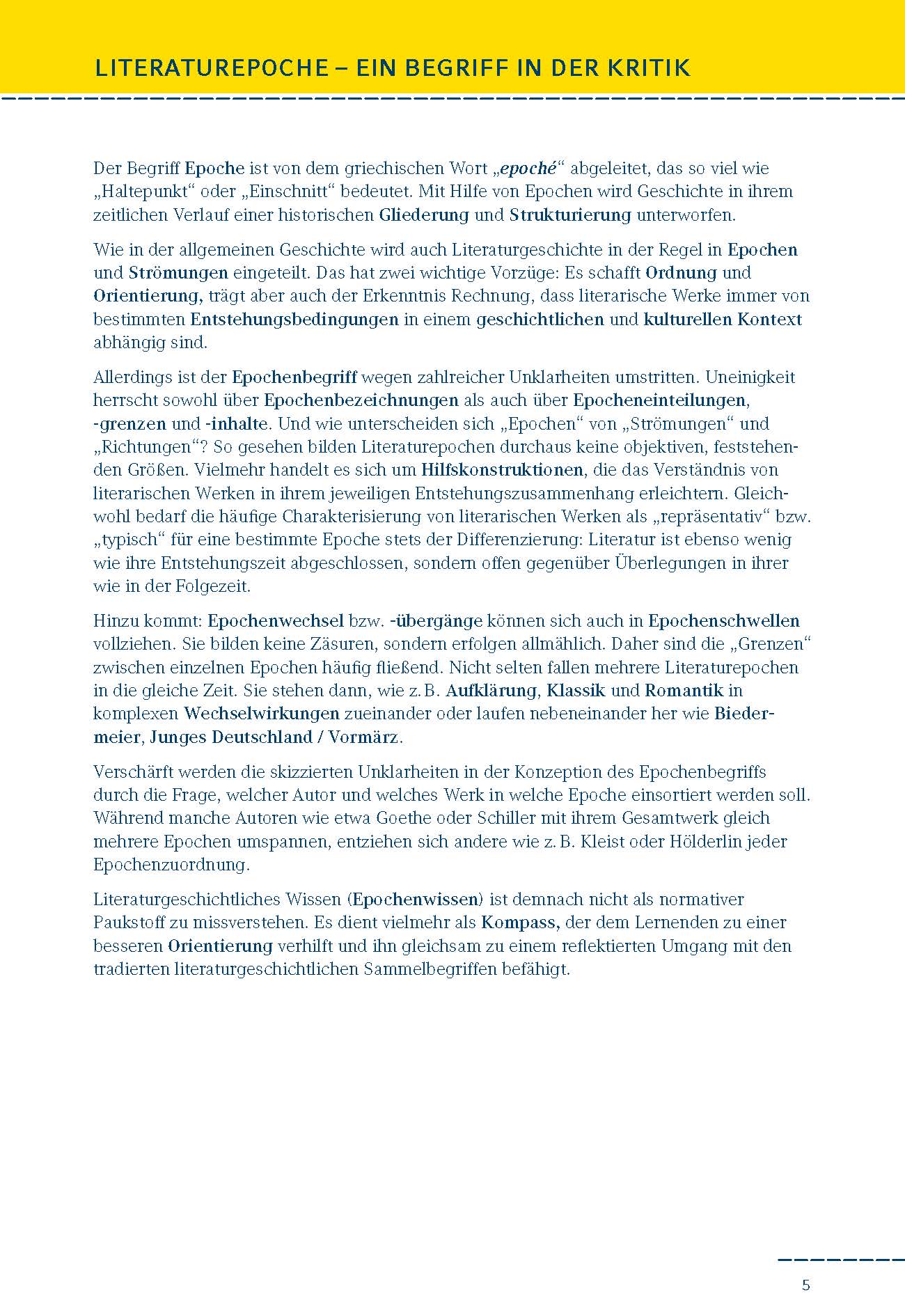 Epochen der deutschen Literatur