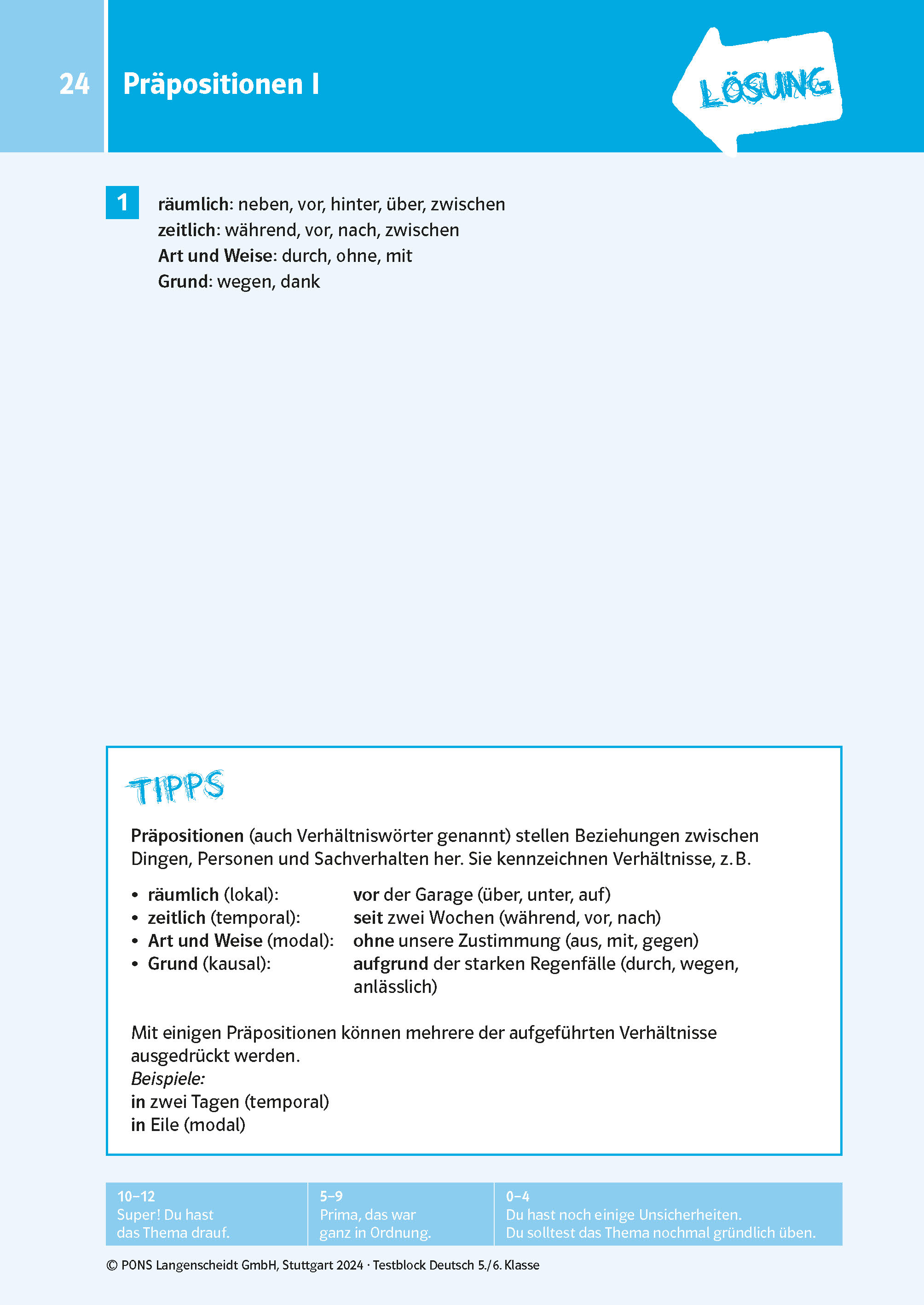 PONS Der große Testblock Deutsch 5./6. Klasse