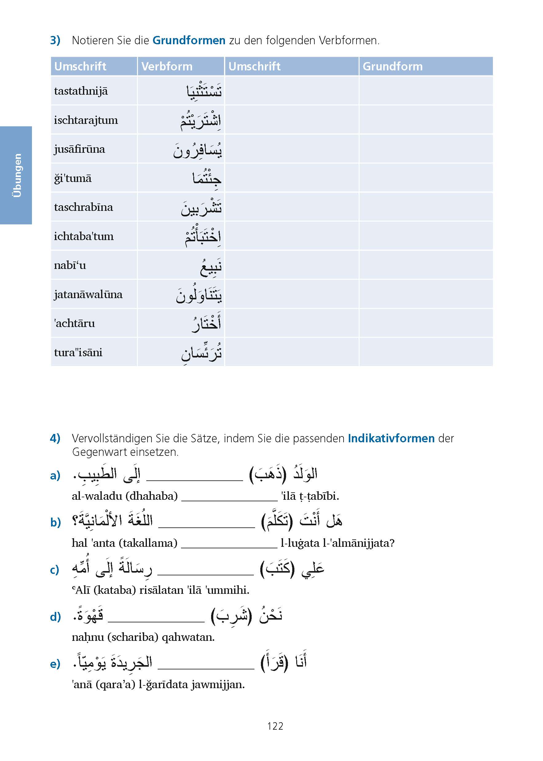 PONS Verbtabellen Arabisch