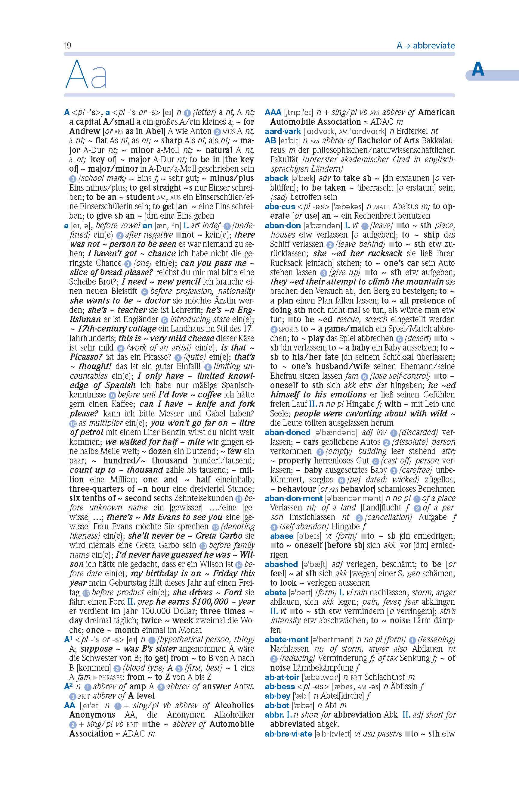 PONS Wörterbuch Schule und Studium Englisch - Deutsch, Band 1