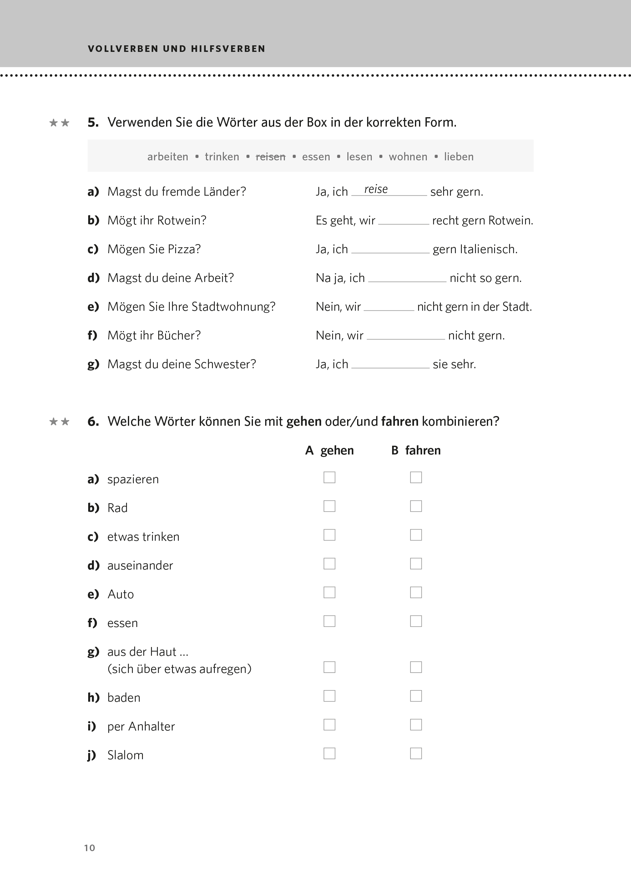 PONS Verben & Zeiten trainieren Deutsch als Fremdsprache