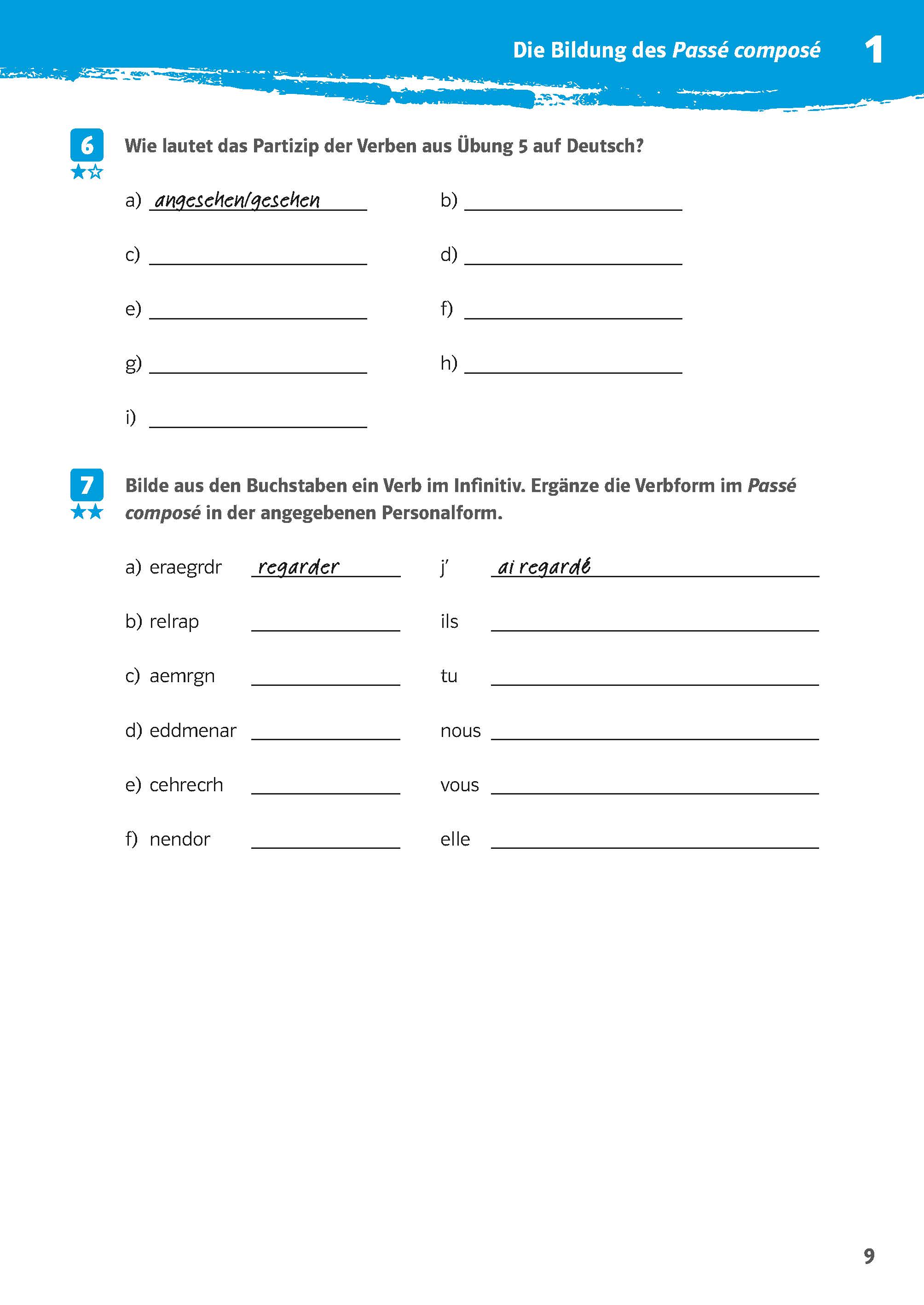 Klett 10-Minuten-Training Französisch Grammatik Passé composé und Imparfait 1./2. Lernjahr