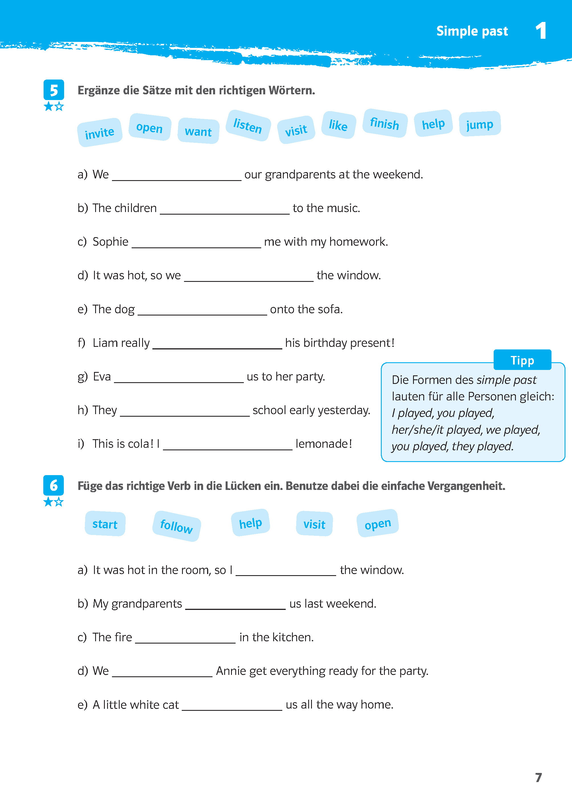 Klett 10-Minuten-Training Englisch Grammatik Simple Past und Present Perfect 6./7. Klasse