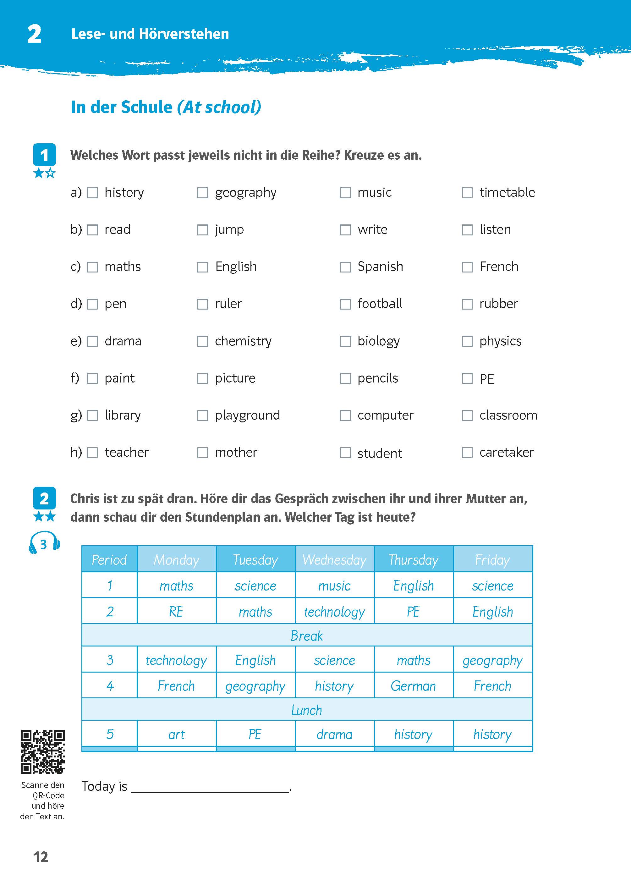 Klett 10-Minuten-Training Englisch Lese- und Hörverstehen 6. Klasse