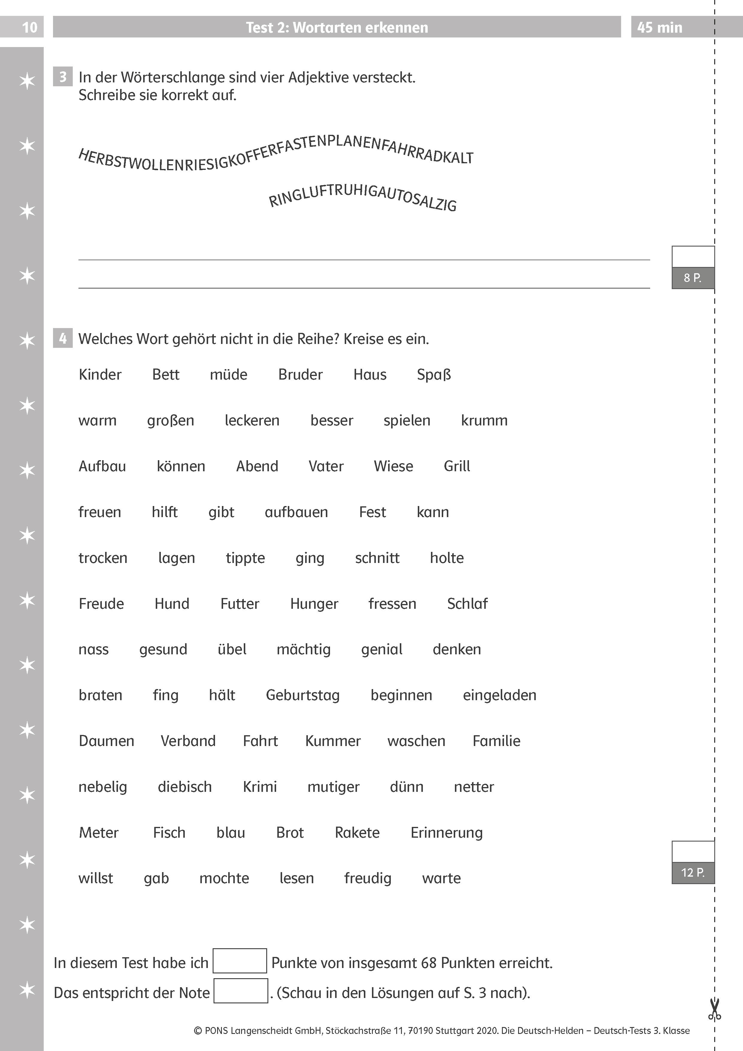 Klett Die Deutsch-Helden: Deutsch-Tests 3. Klasse