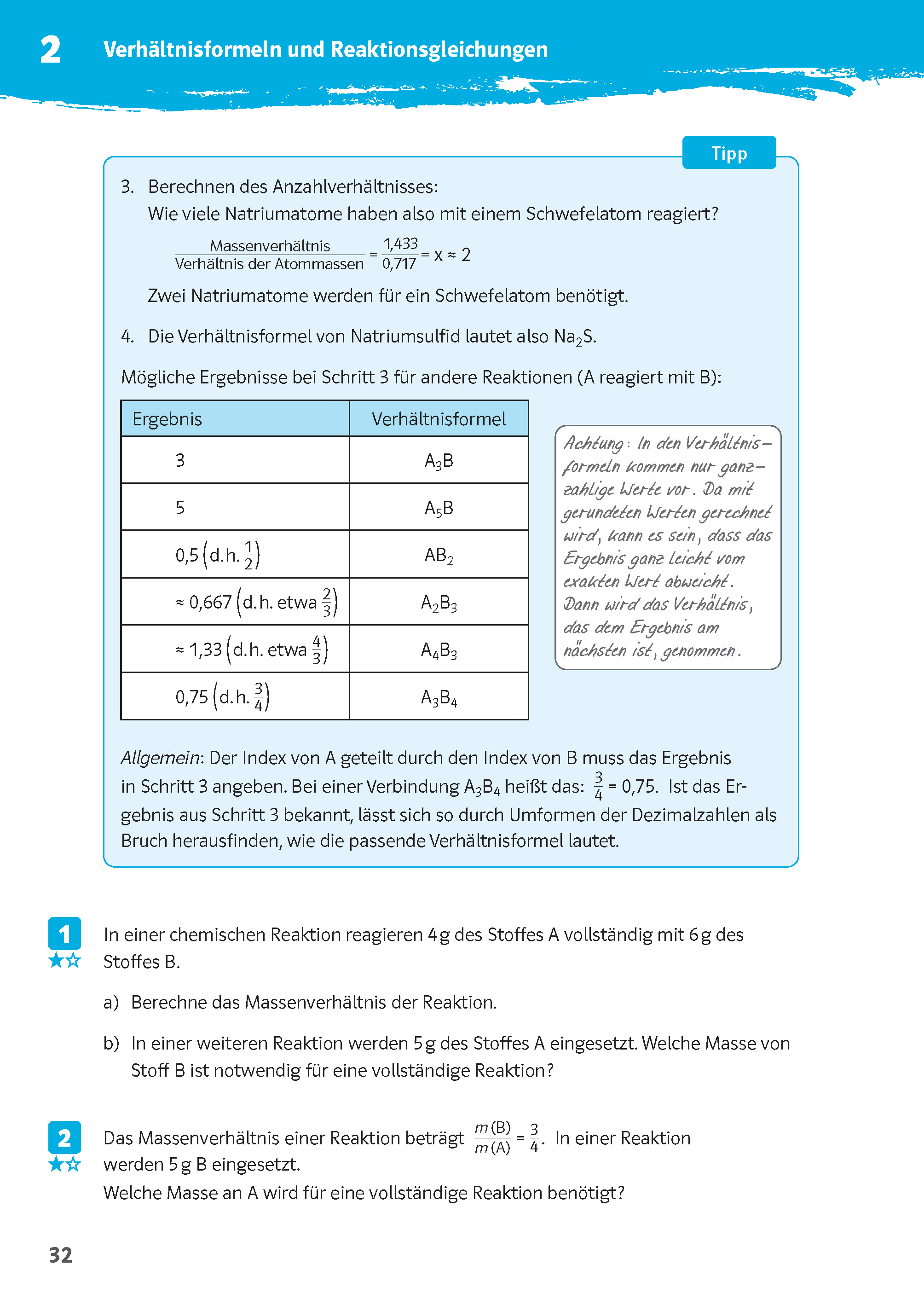 Klett 10-Minuten-Training Chemie Rechnen in Chemie 7.-10. Klasse