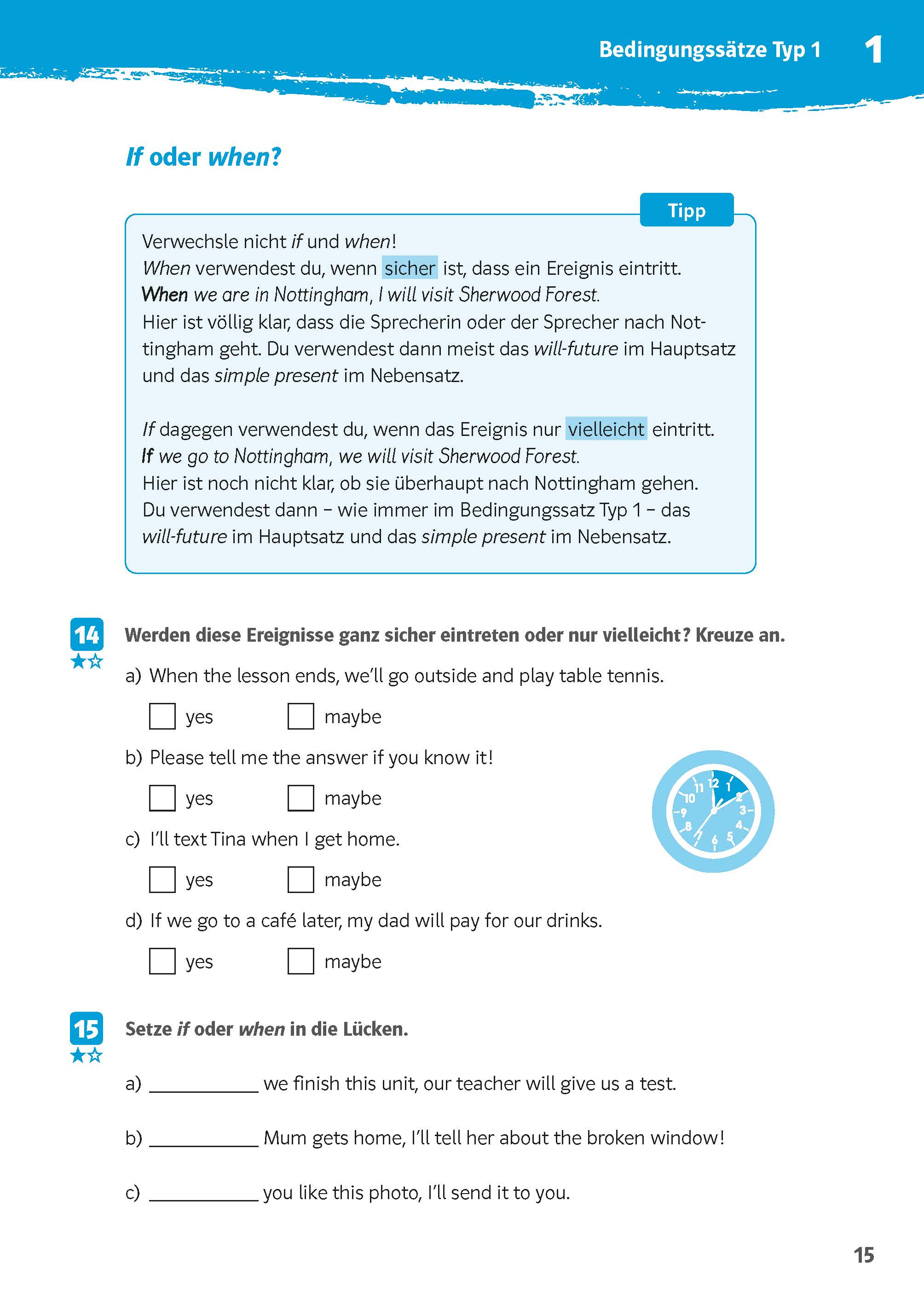 Klett 10-Minuten-Training Englisch Grammatik If-Clauses 6.-8. Klasse
