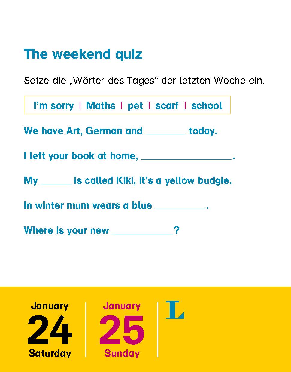 Langenscheidt Kinderkalender Englisch 2026