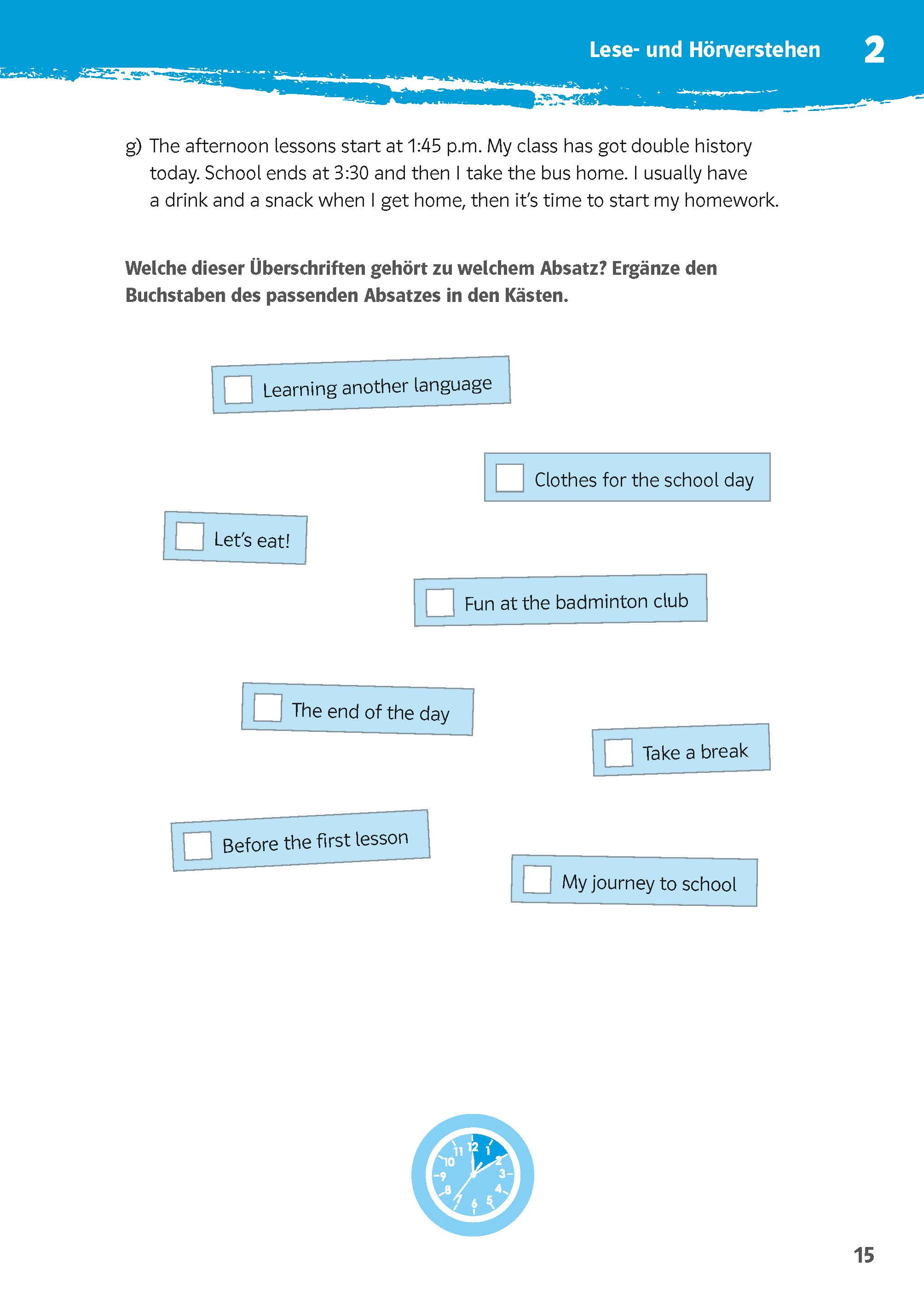 Klett 10-Minuten-Training Englisch Lese- und Hörverstehen 6. Klasse
