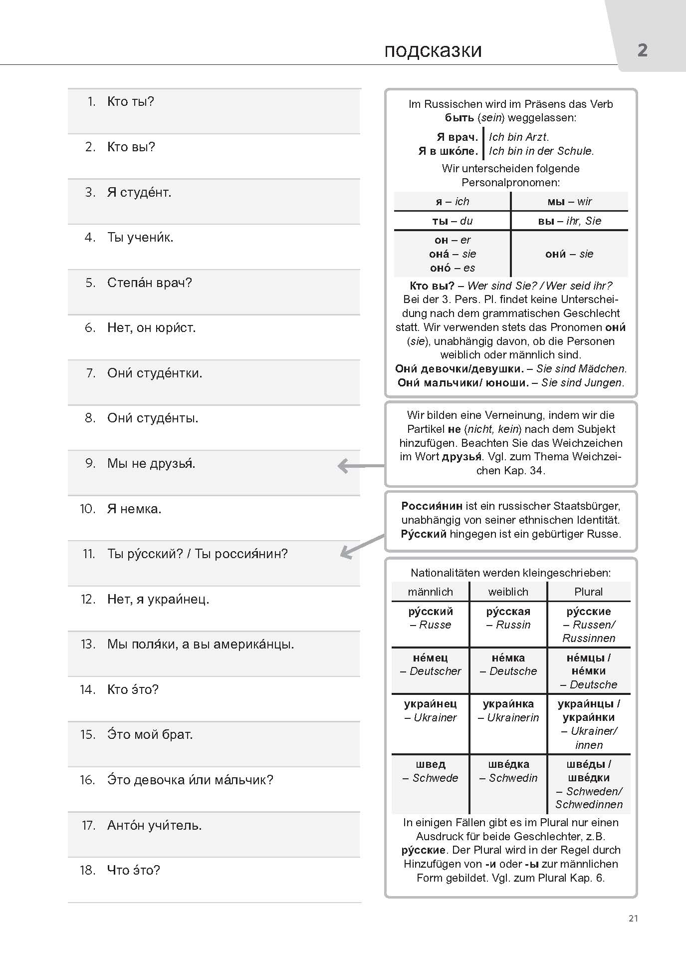 PONS Satz für Satz Russisch A1
