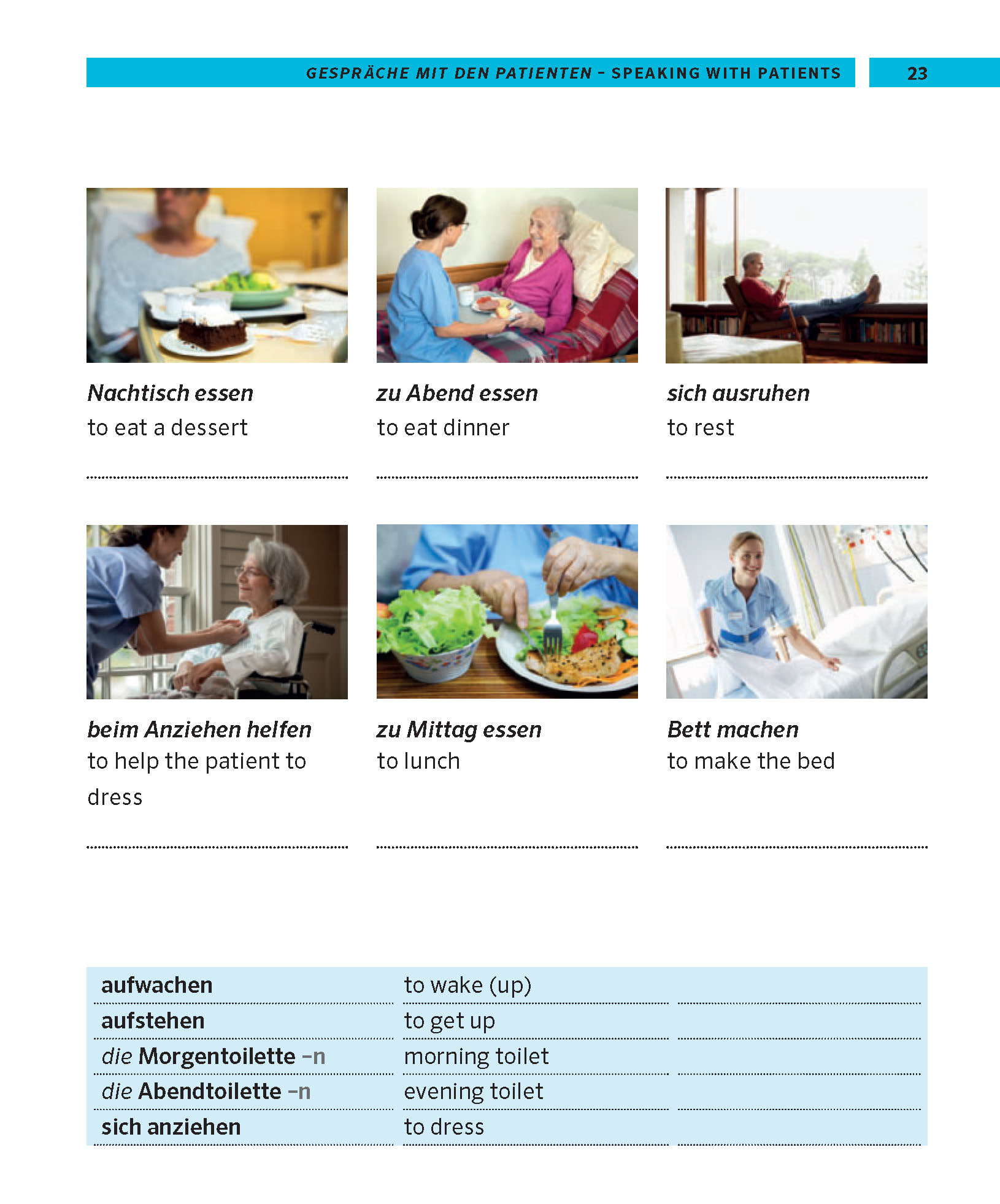 PONS Bildwörterbuch Deutsch für Pflegekräfte