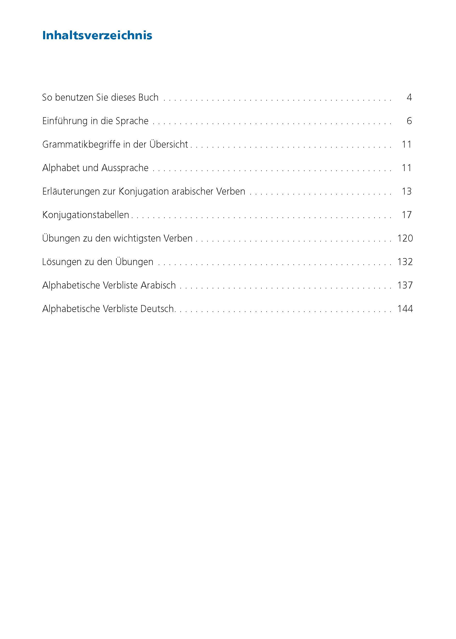 PONS Verbtabellen Arabisch