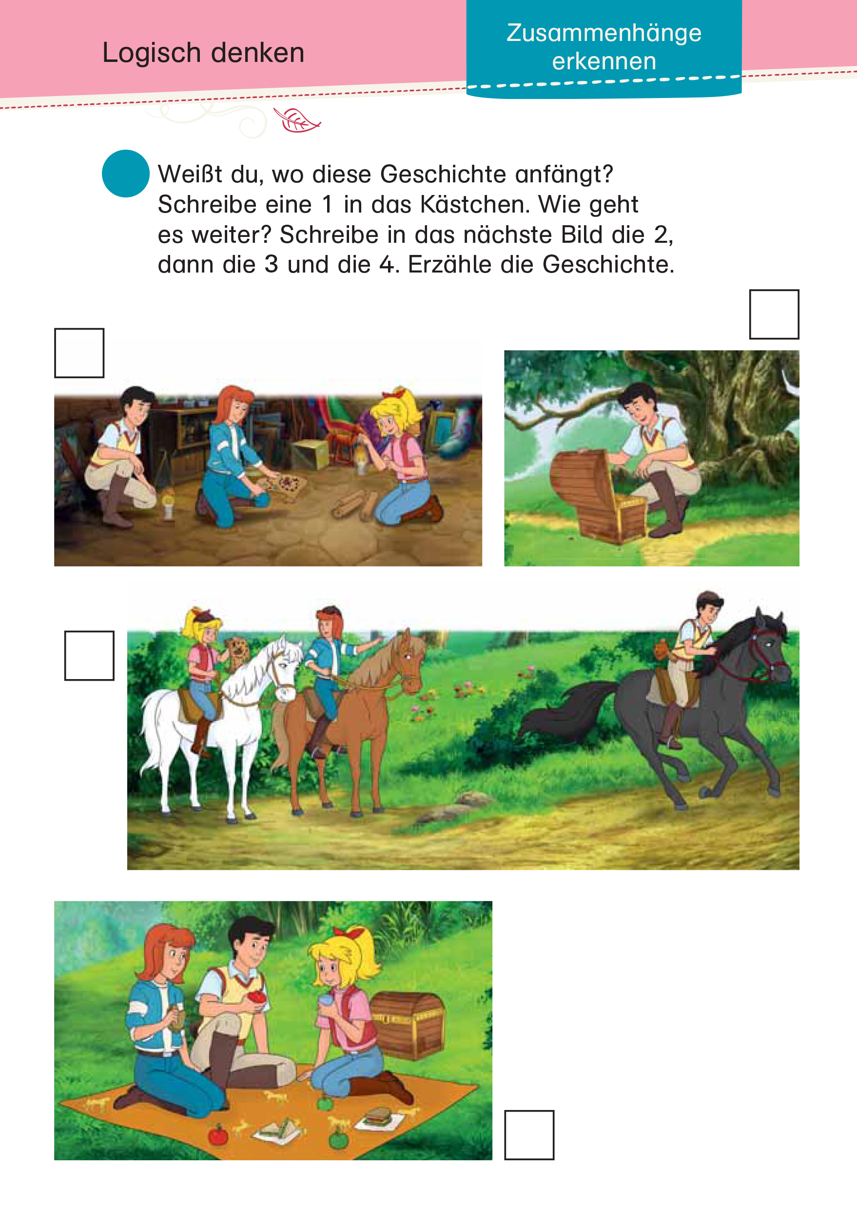 Bibi & Tina: Mein Schulstart-Block Zahlen- und Logikrätsel