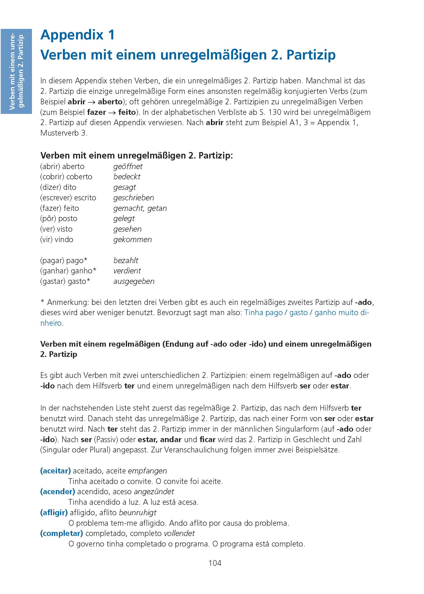 PONS Verbtabellen Portugiesisch