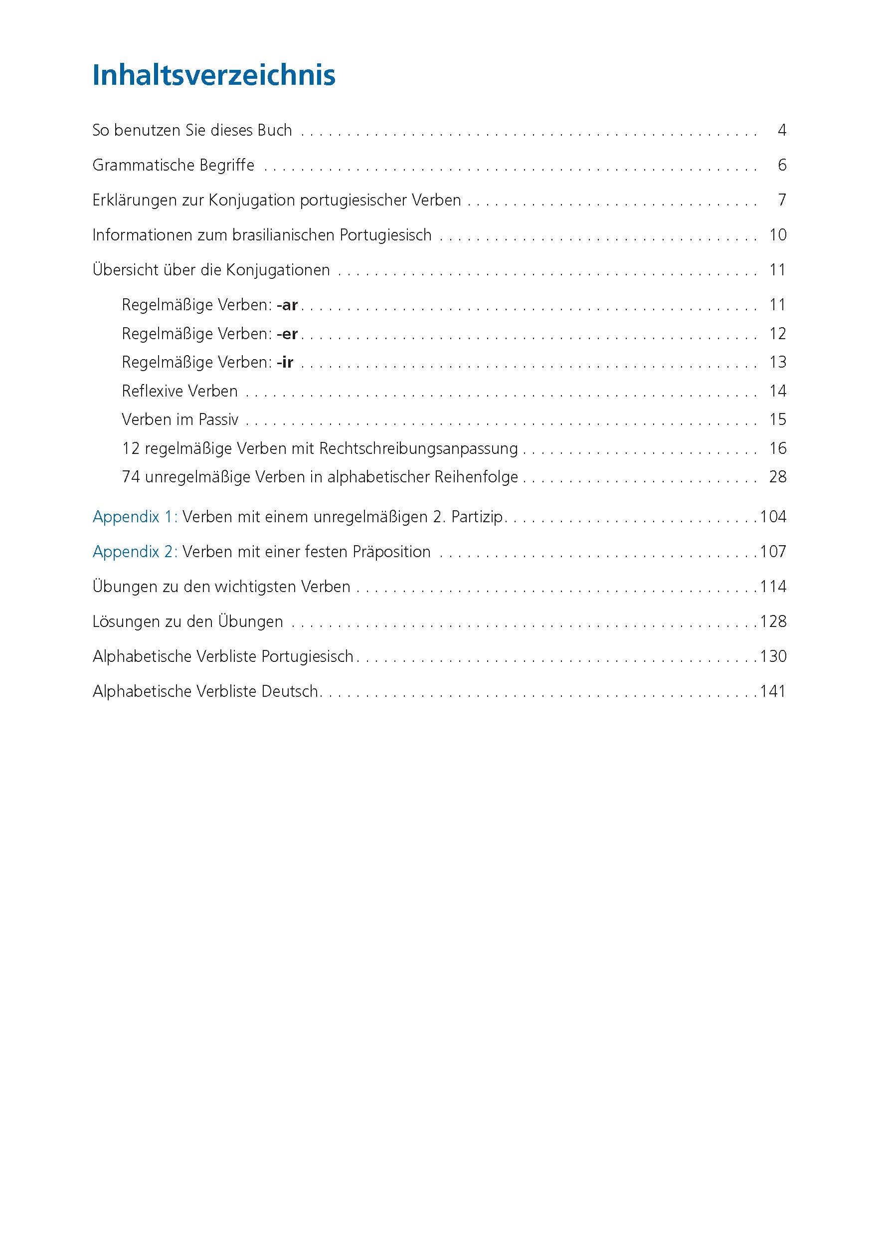PONS Verbtabellen Portugiesisch