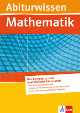 Das Cover des Buches Abiturwissen Mathematik zeigt eine mathematische Grafik auf einem blauen Gitternetzhintergrund mit einem Text, der den umfassenden mathematischen Inhalt des Abiturs hervorhebt.
