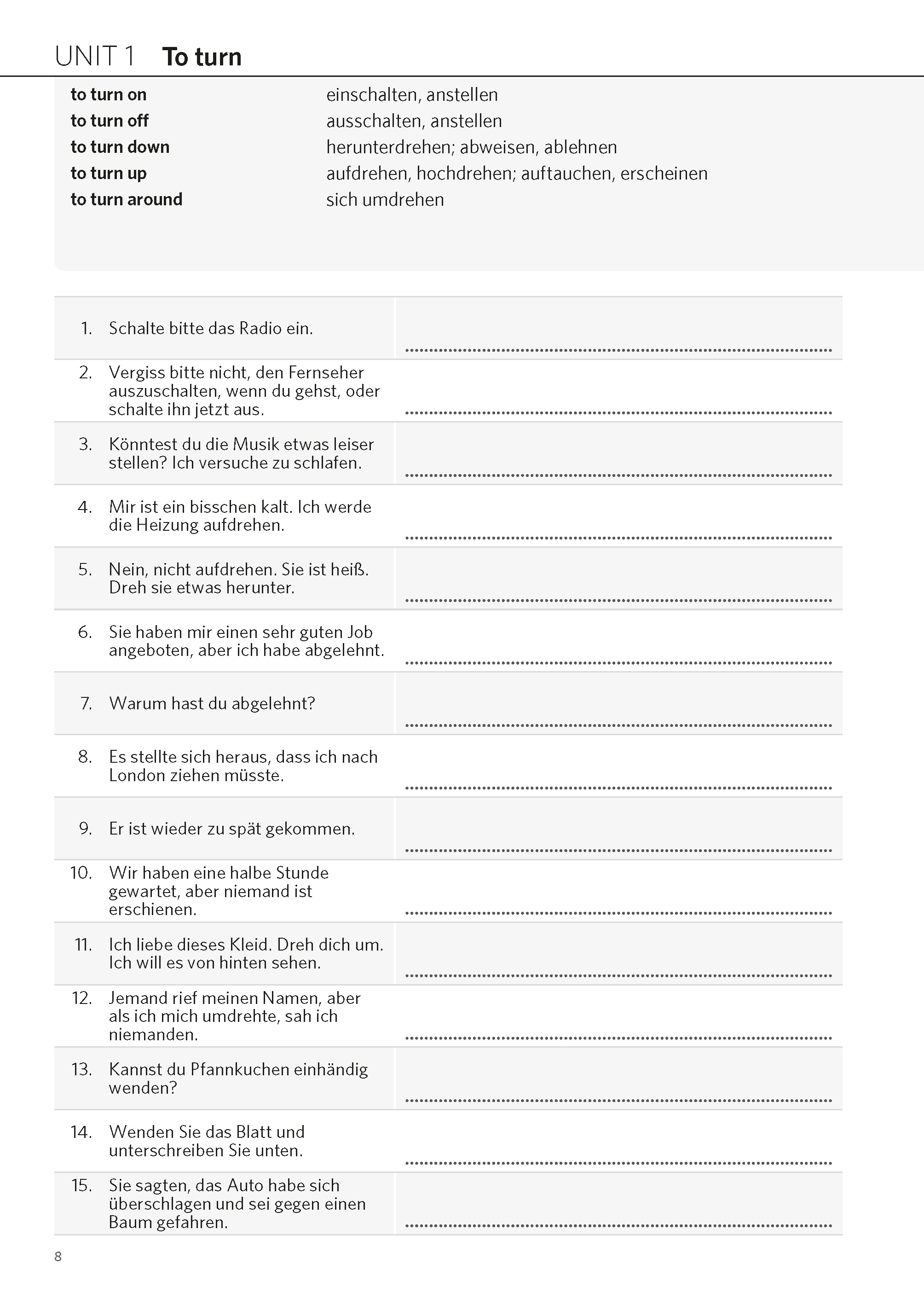 PONS Satz für Satz Phrasal Verbs Englisch