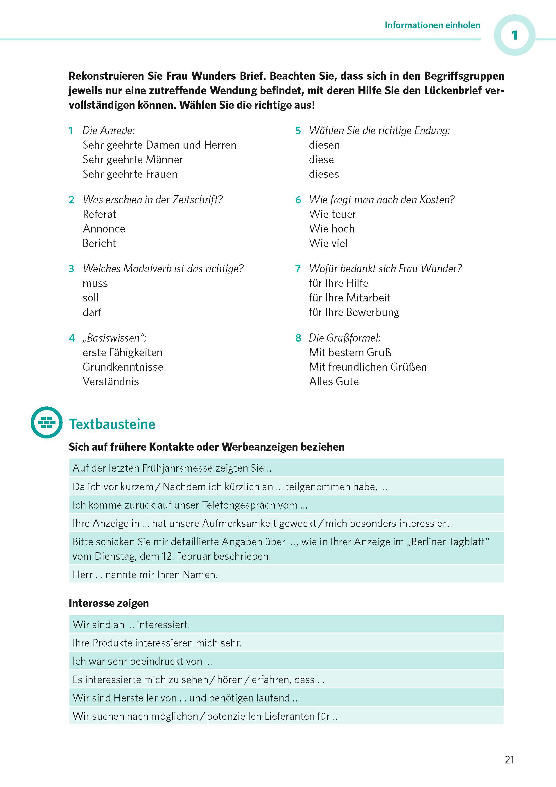 PONS Bürokommunikation Deutsch