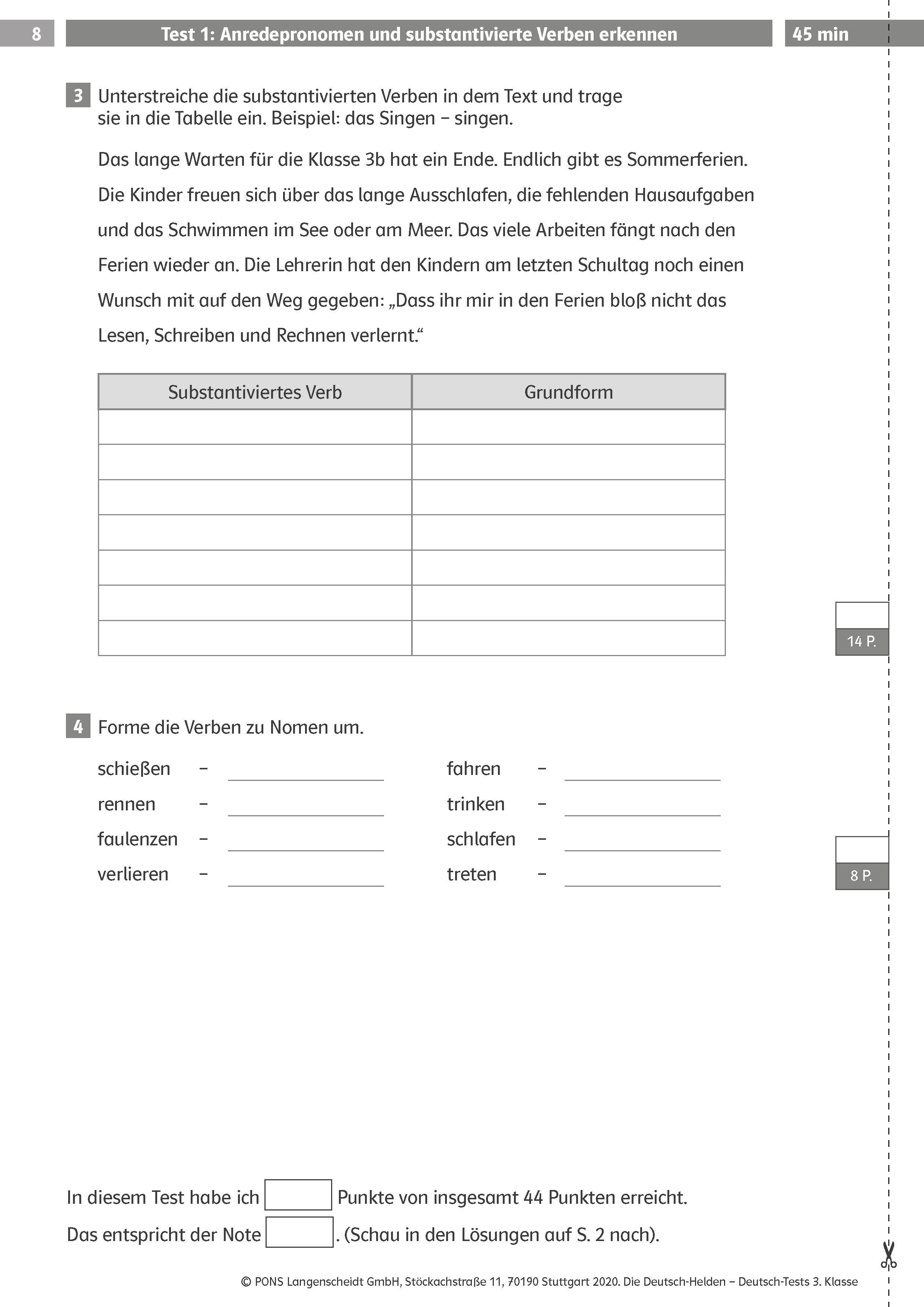 Klett Die Deutsch-Helden: Deutsch-Tests 3. Klasse
