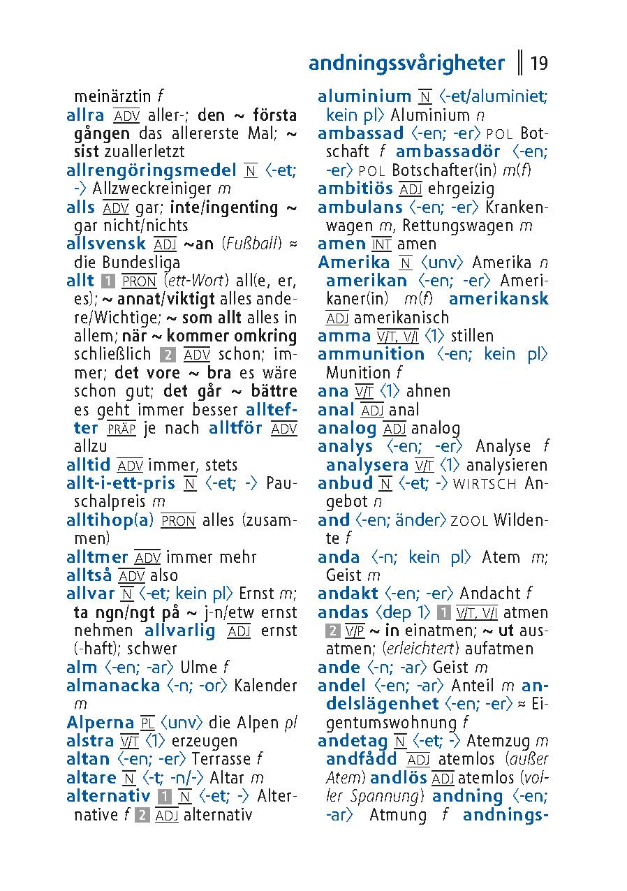 Langenscheidt Universal-Wörterbuch Schwedisch