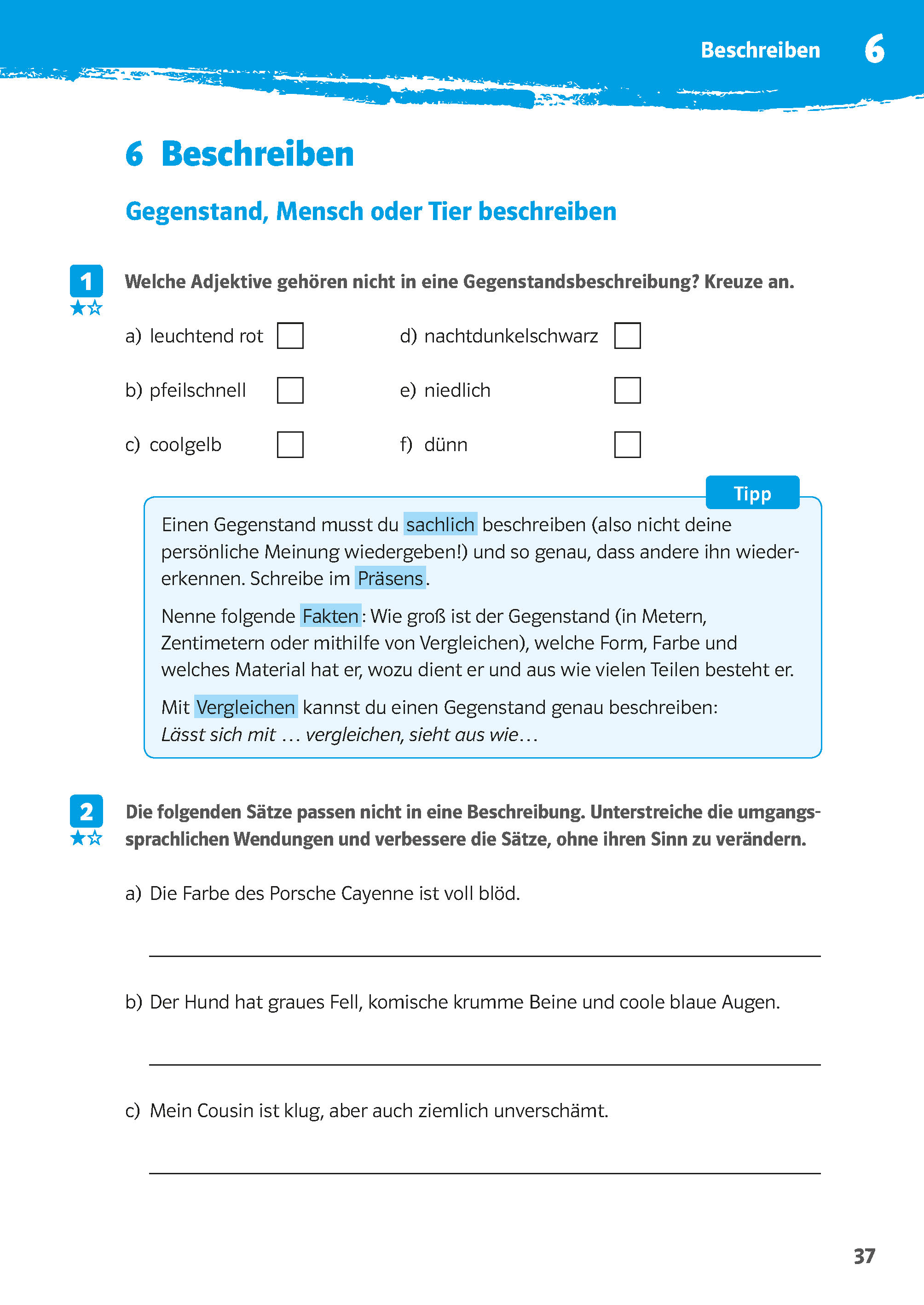 Klett 10-Minuten-Training Deutsch Aufsatz Texte schreiben 5./6. Klasse