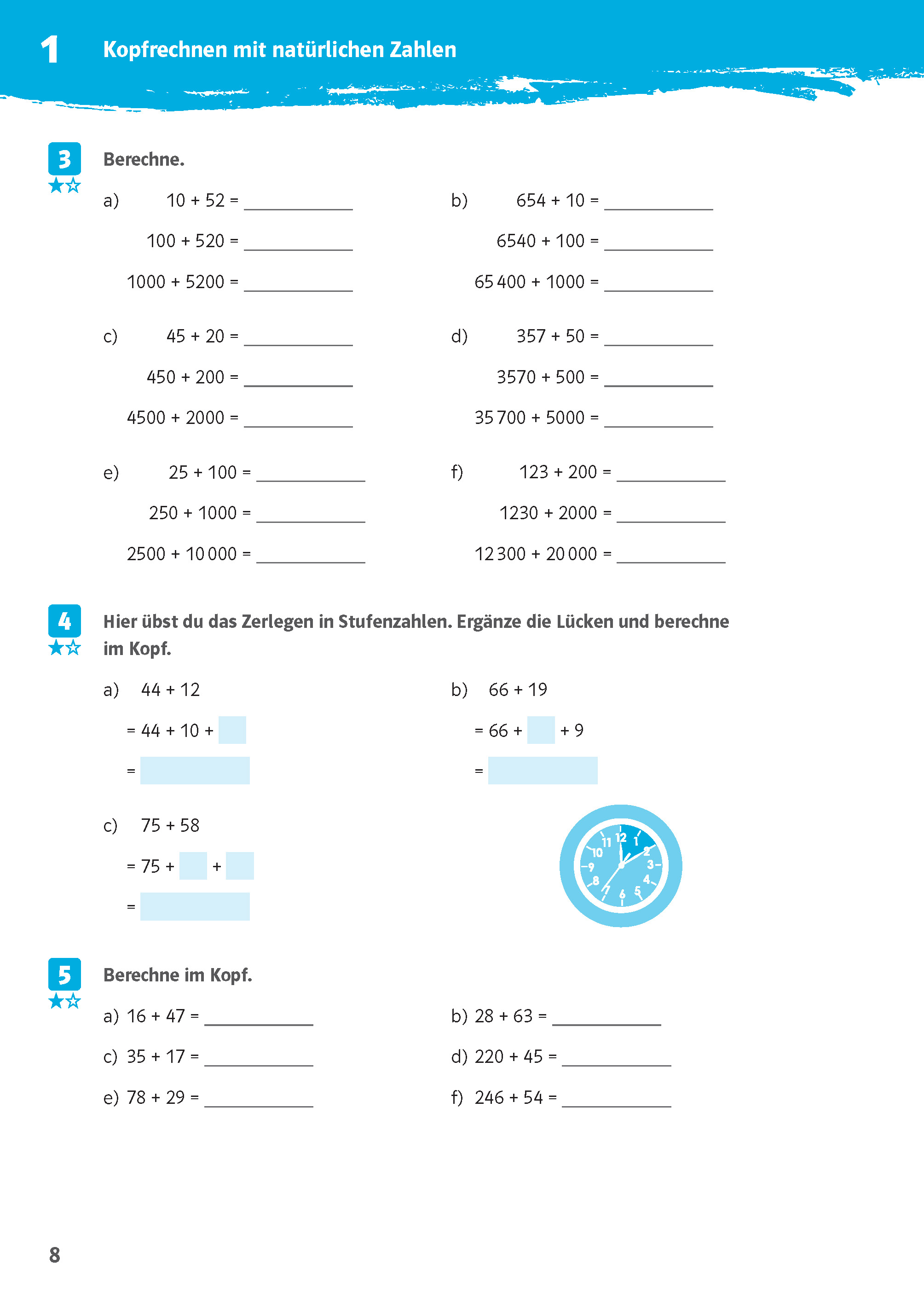 Klett 10-Minuten-Training Mathematik Kopfrechnen 5. Klasse
