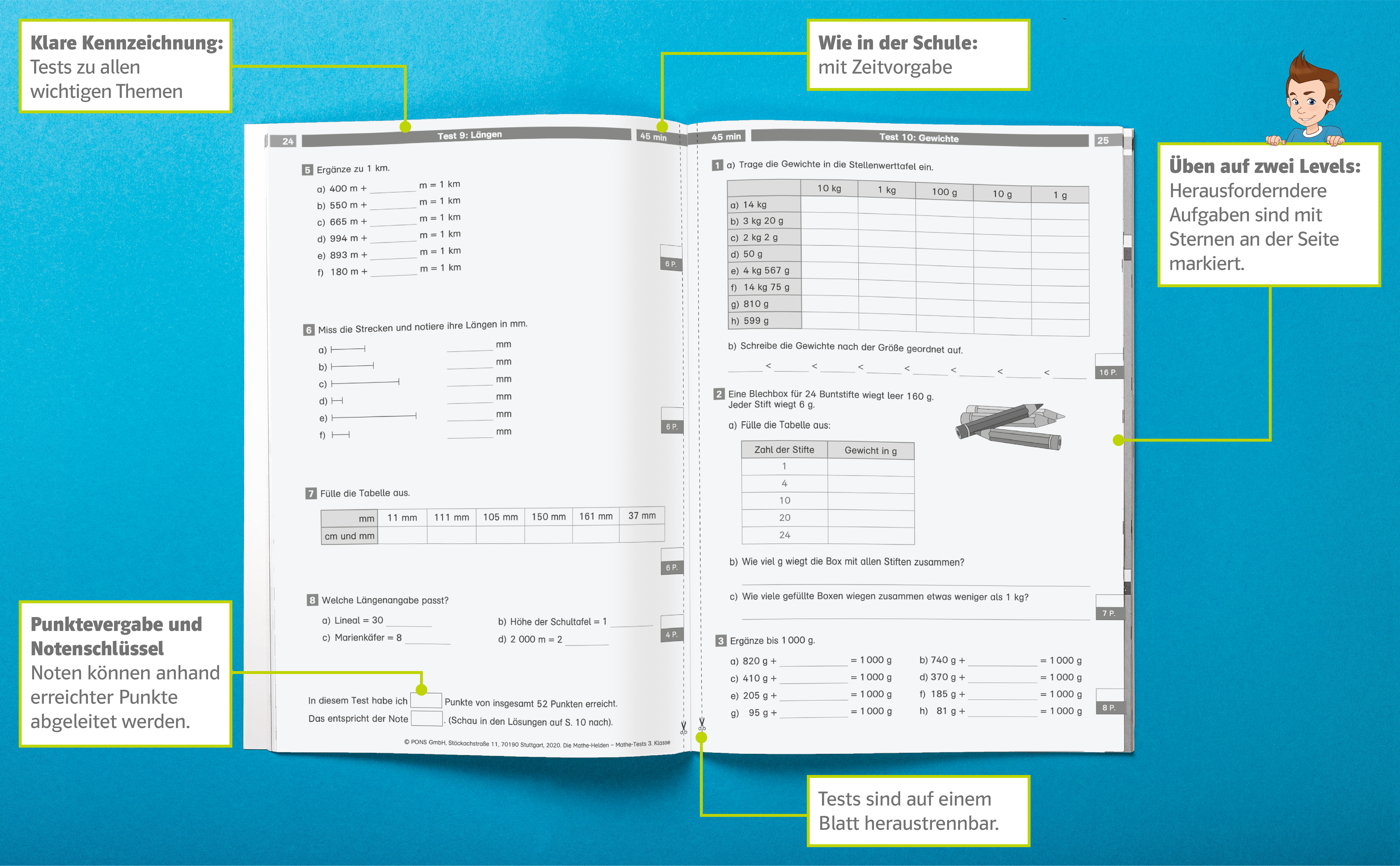 Klett Die Mathe-Helden: Mathe-Tests 3. Klasse