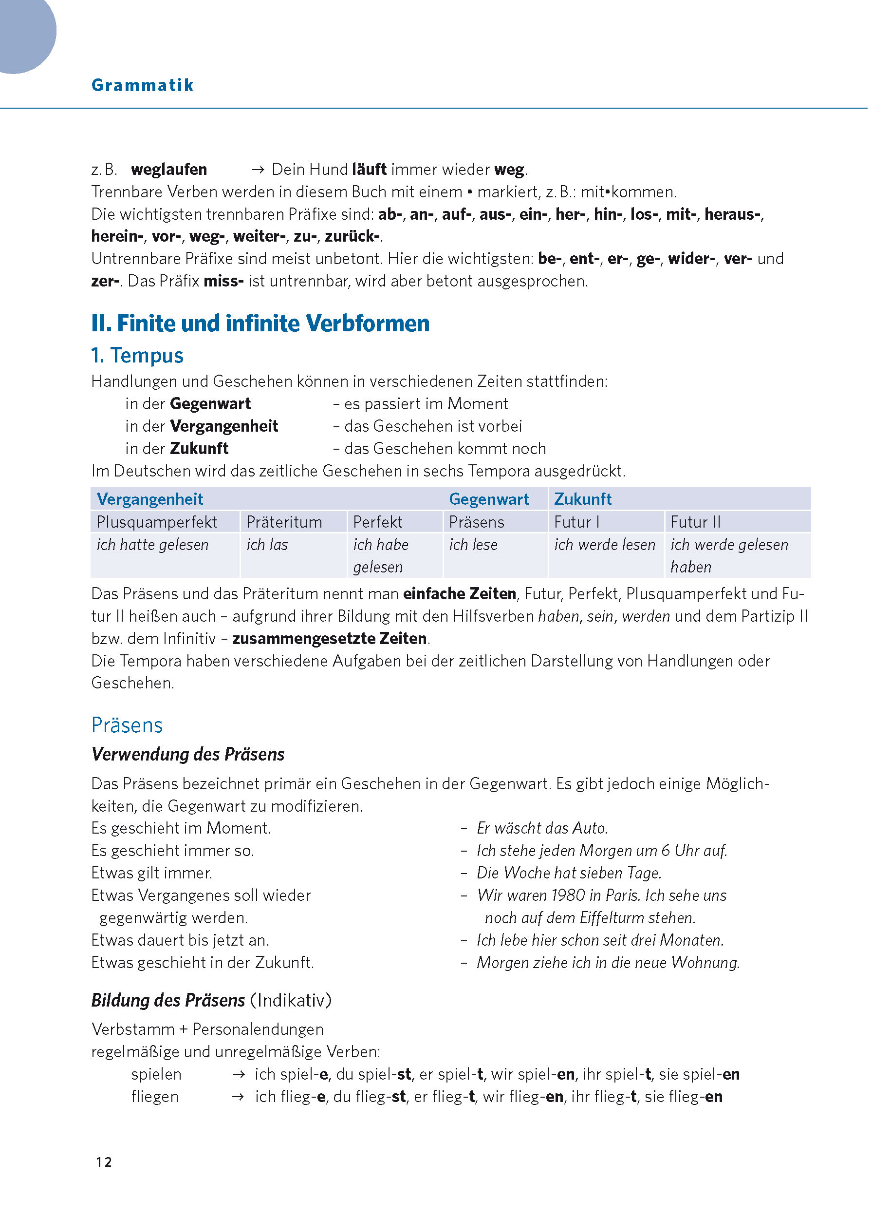 PONS Verbtabellen Plus Deutsch als Fremdsprache