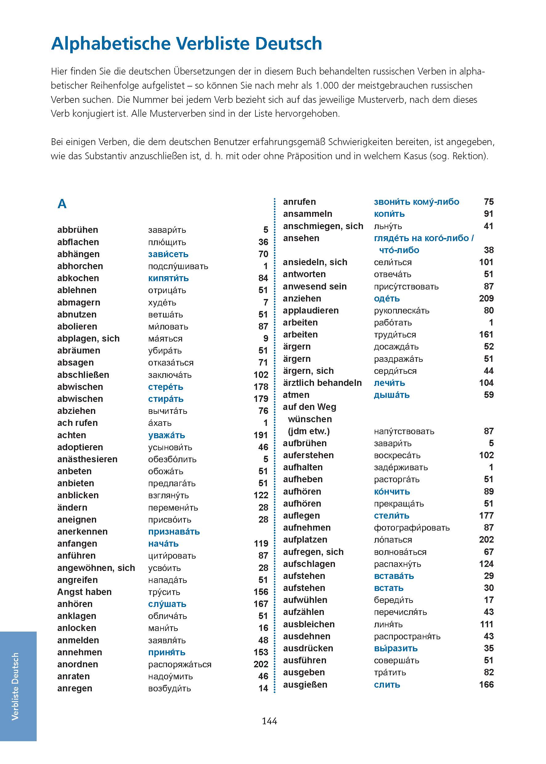 PONS Verbtabellen Russisch