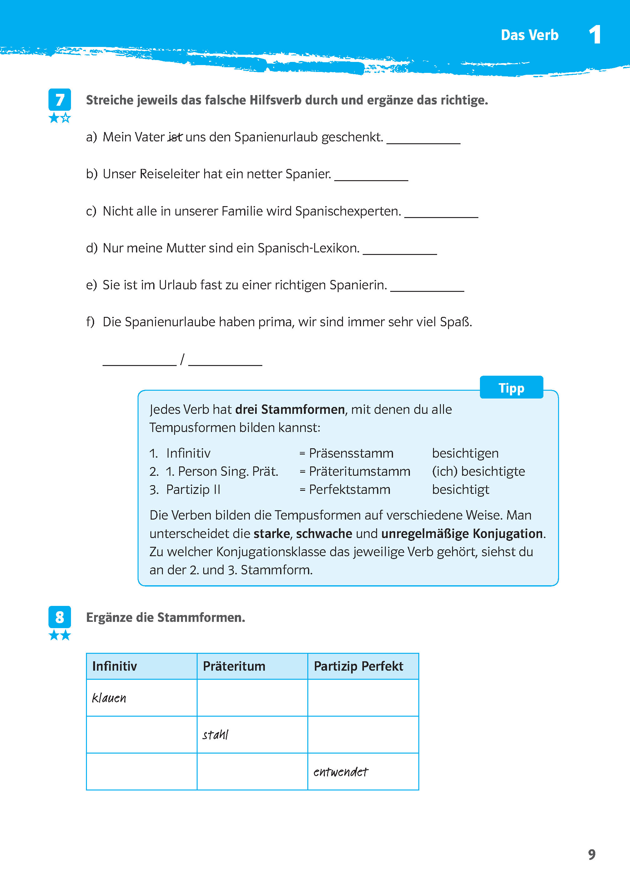 Klett 10-Minuten-Training Deutsch Grammatik Zeiten 5. - 7. Klasse